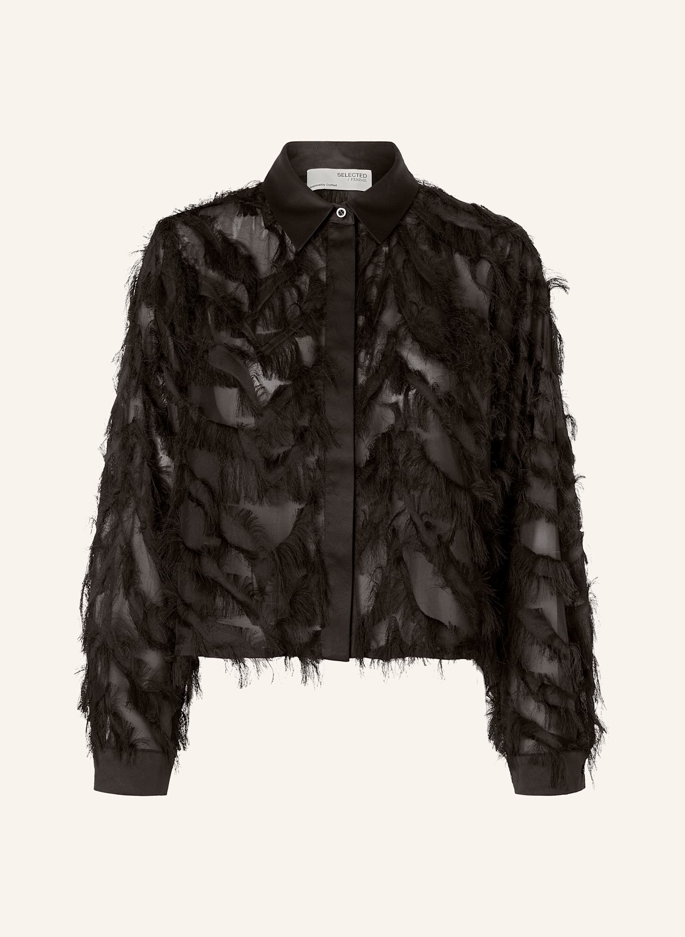 SELECTED Femme Hemdbluse: SCHWARZ