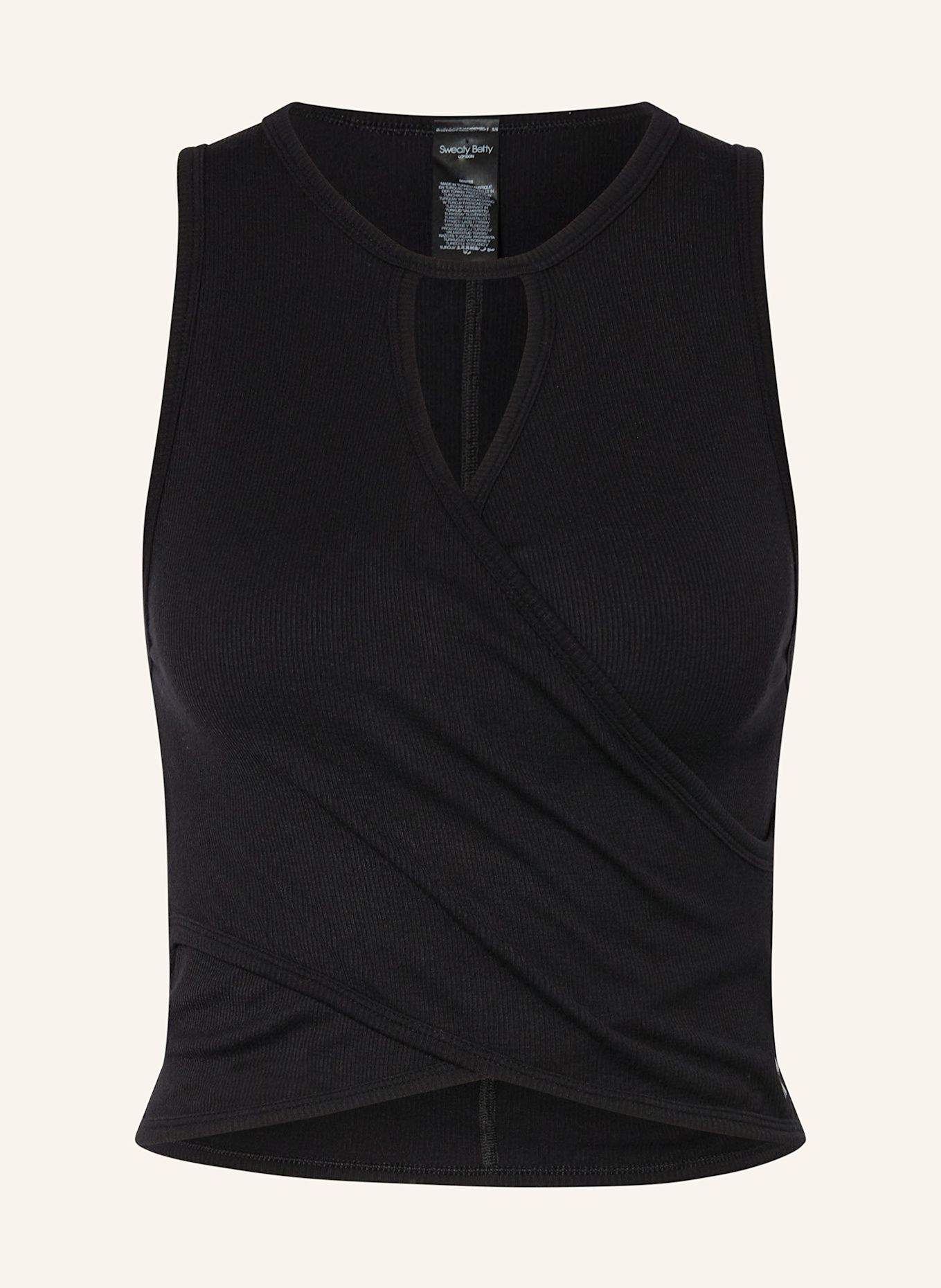 Sweaty Betty Cropped-Top MINDFUL FLEX mit Cut-outs: SCHWARZ