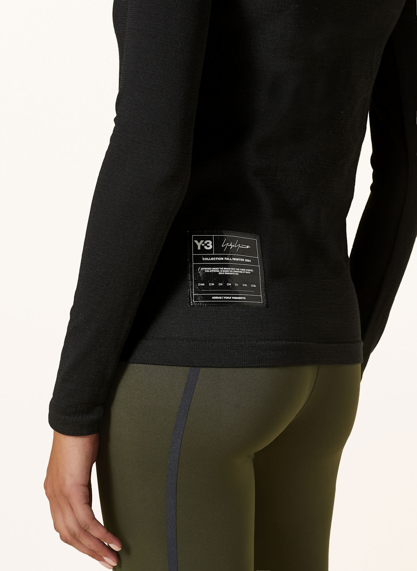 Y-3 Running shirt RUN KNIT: BLACK