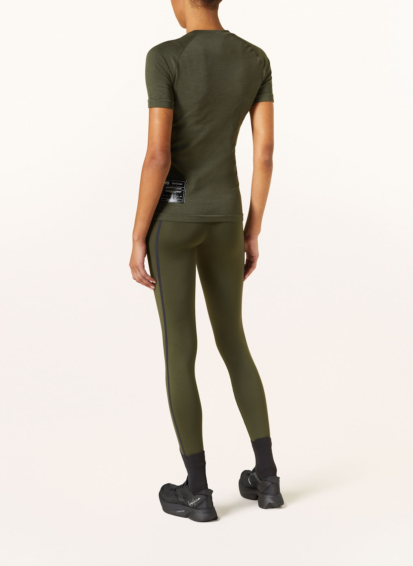 Y-3 Laufshirt RUNNING FITTED: DUNKELGRÜN