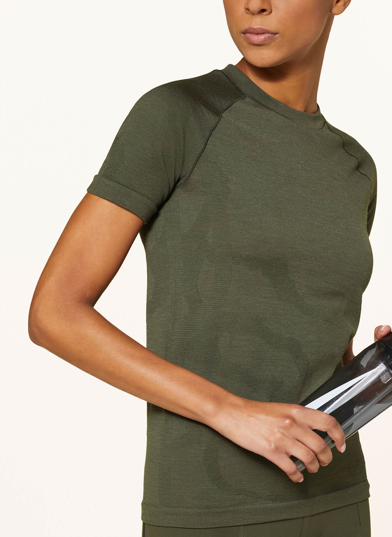 Y-3 Laufshirt RUNNING FITTED: DUNKELGRÜN
