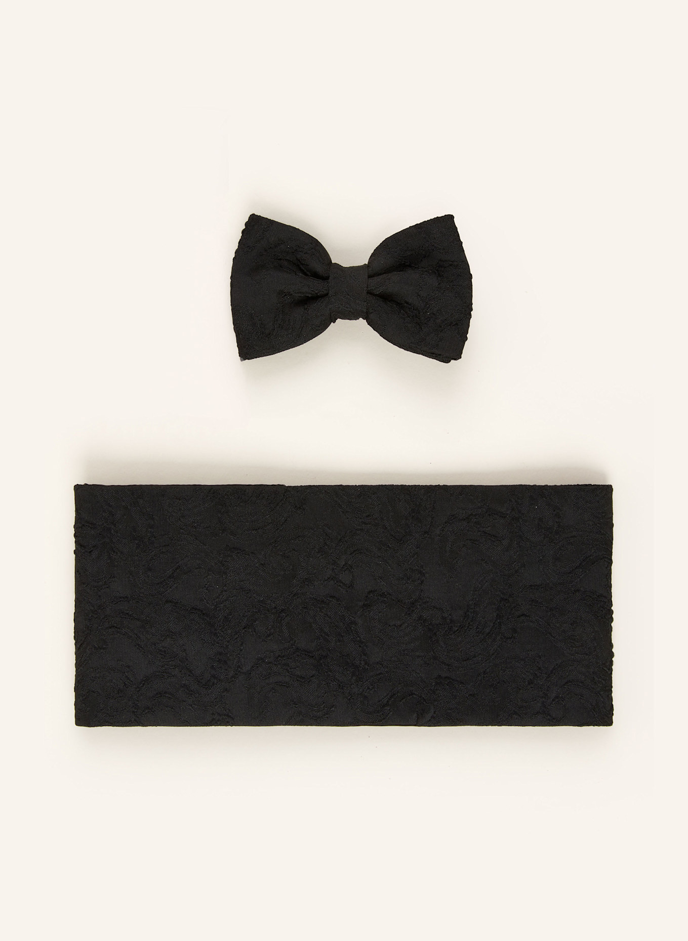 BOSS Set: Bow tie and cummerbund with gift box: BLACK