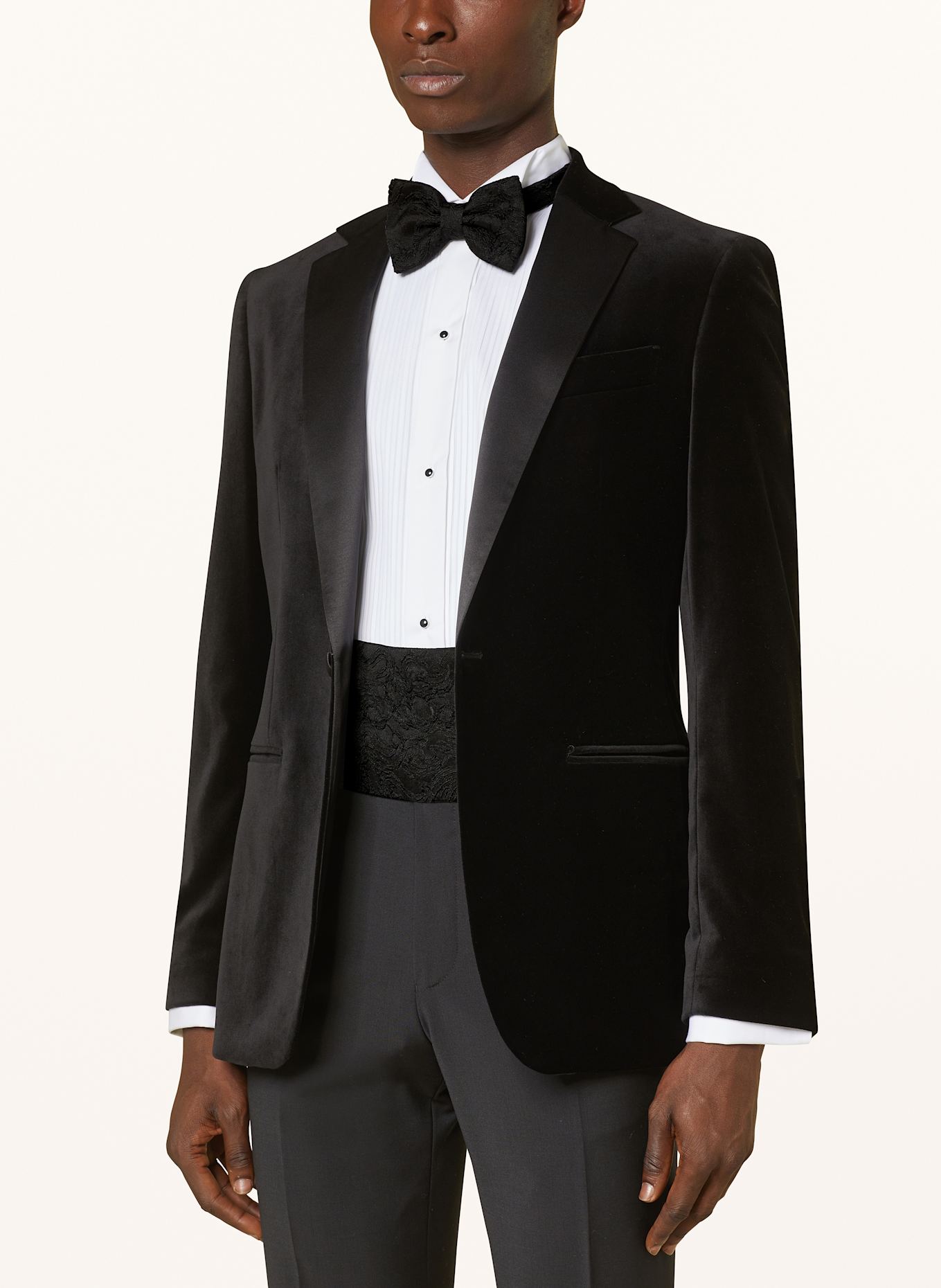 BOSS Set: Bow tie and cummerbund with gift box: BLACK