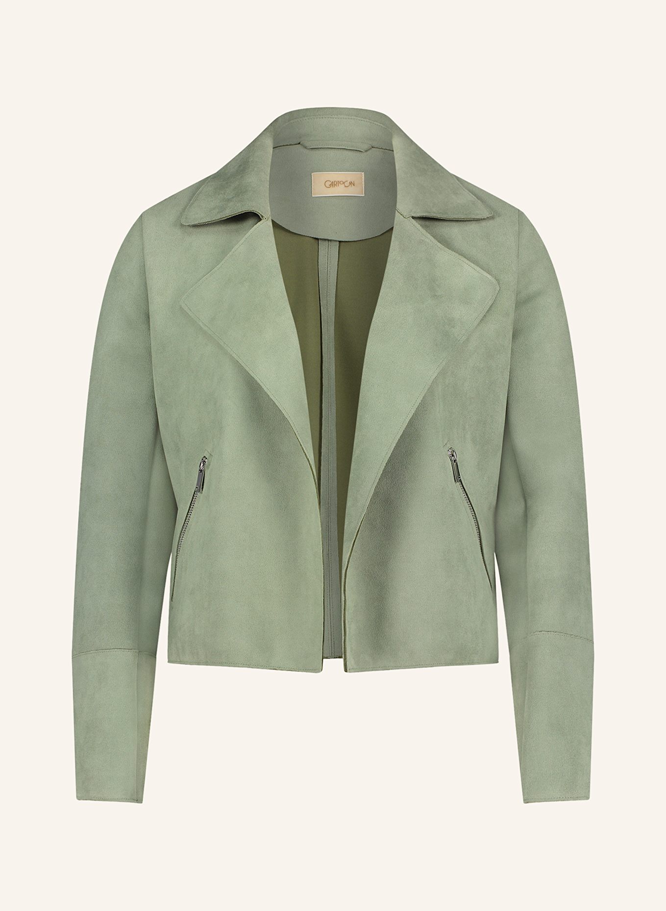 Green leather look jacket new arrivals