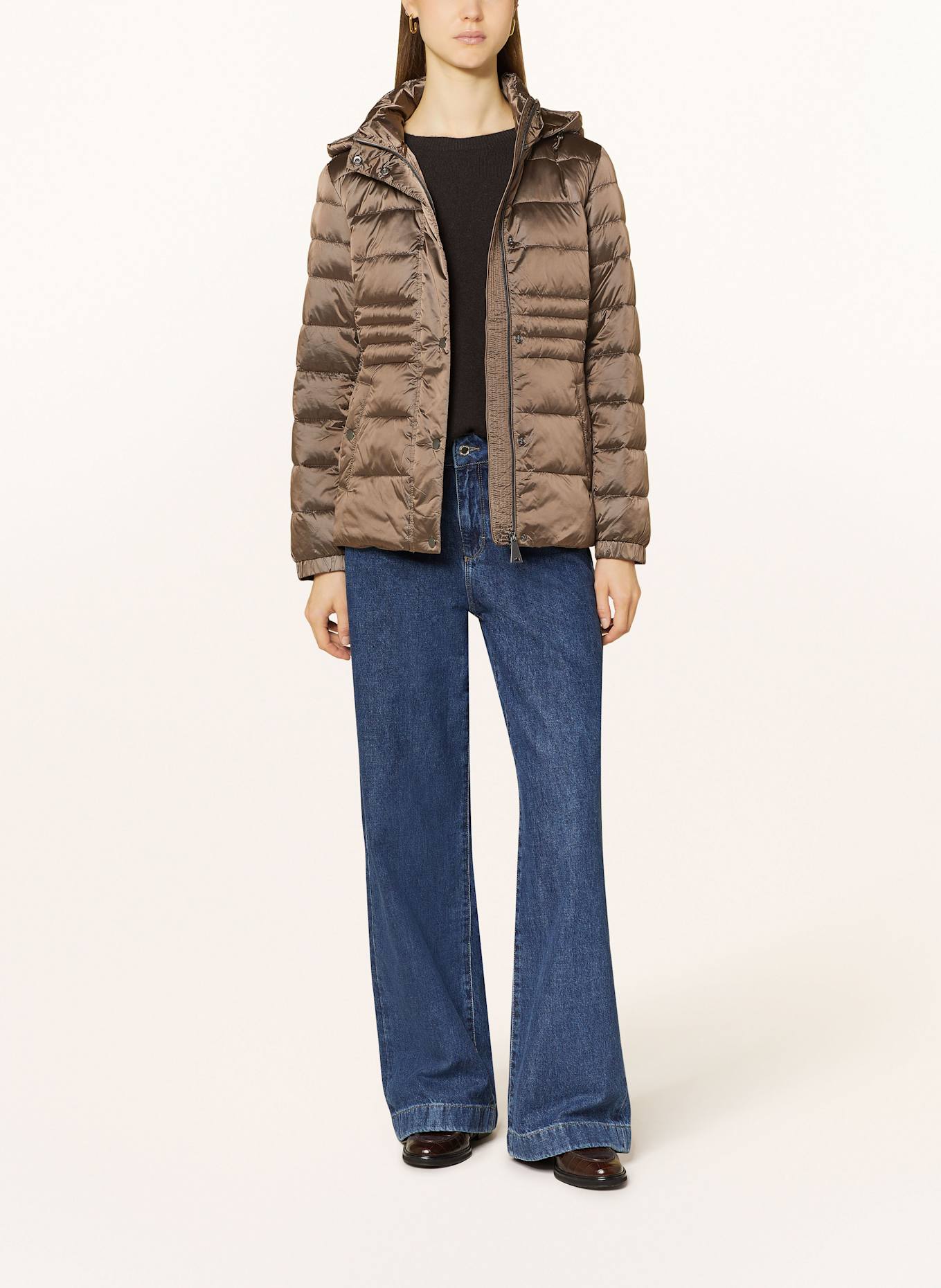 CARTOON Kurtka pikowana z odpinanym kapturem: BRĄZOWY