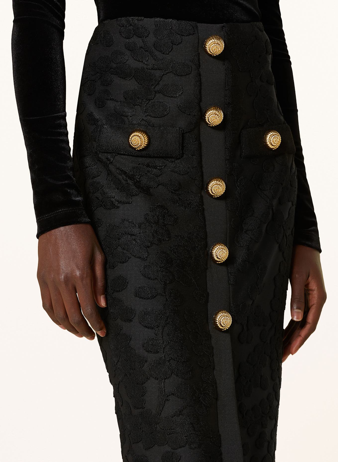 BALMAIN Skirt, Color: BLACK (Image 4)