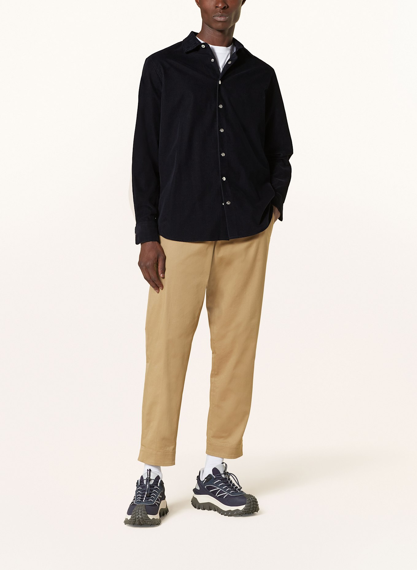 MONCLER Cord shirt regular fit: DARK BLUE