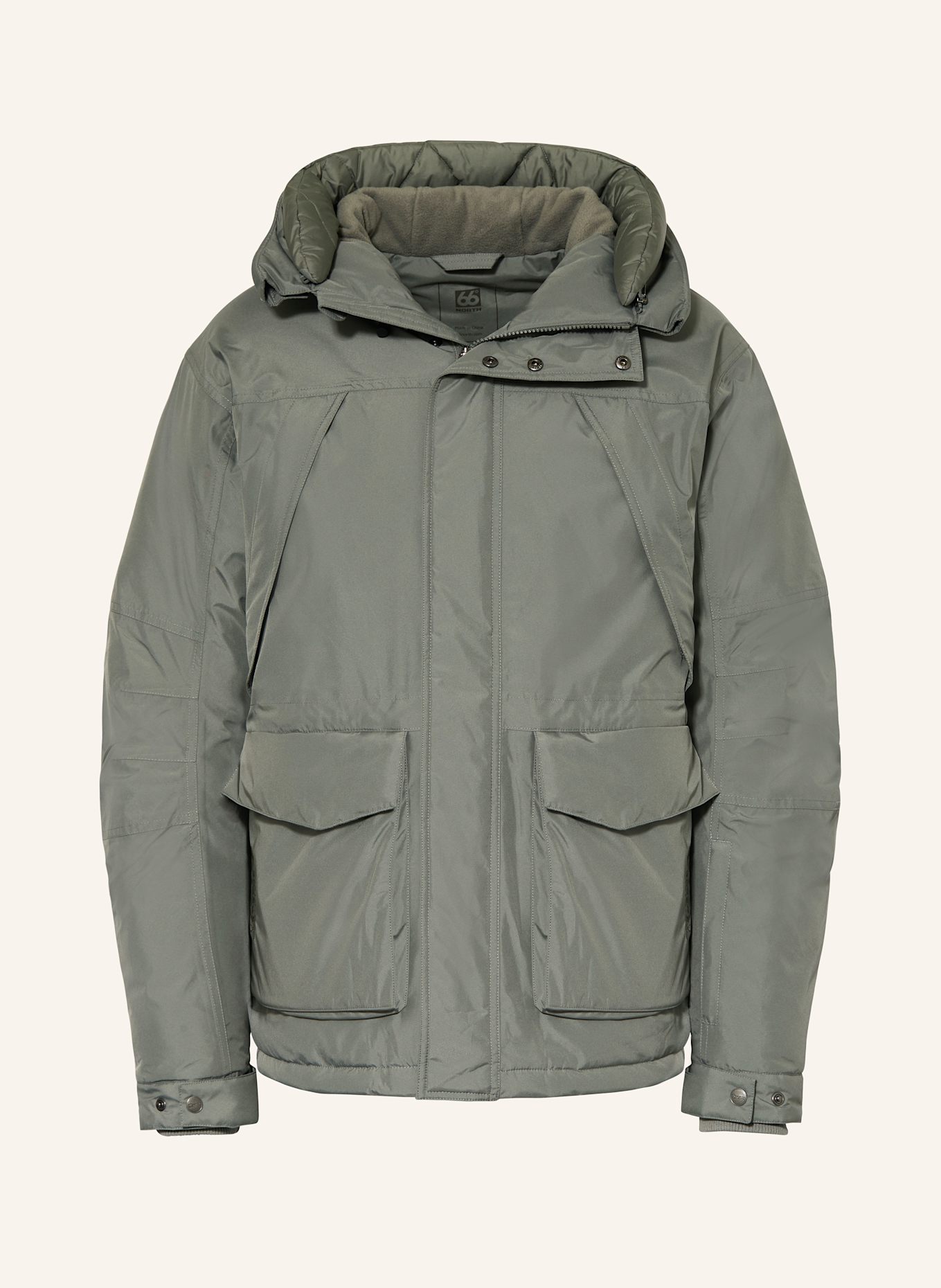 66°NORTH Daunenparka THORSMORK mit abnehmbarem Kragen: GRÜN