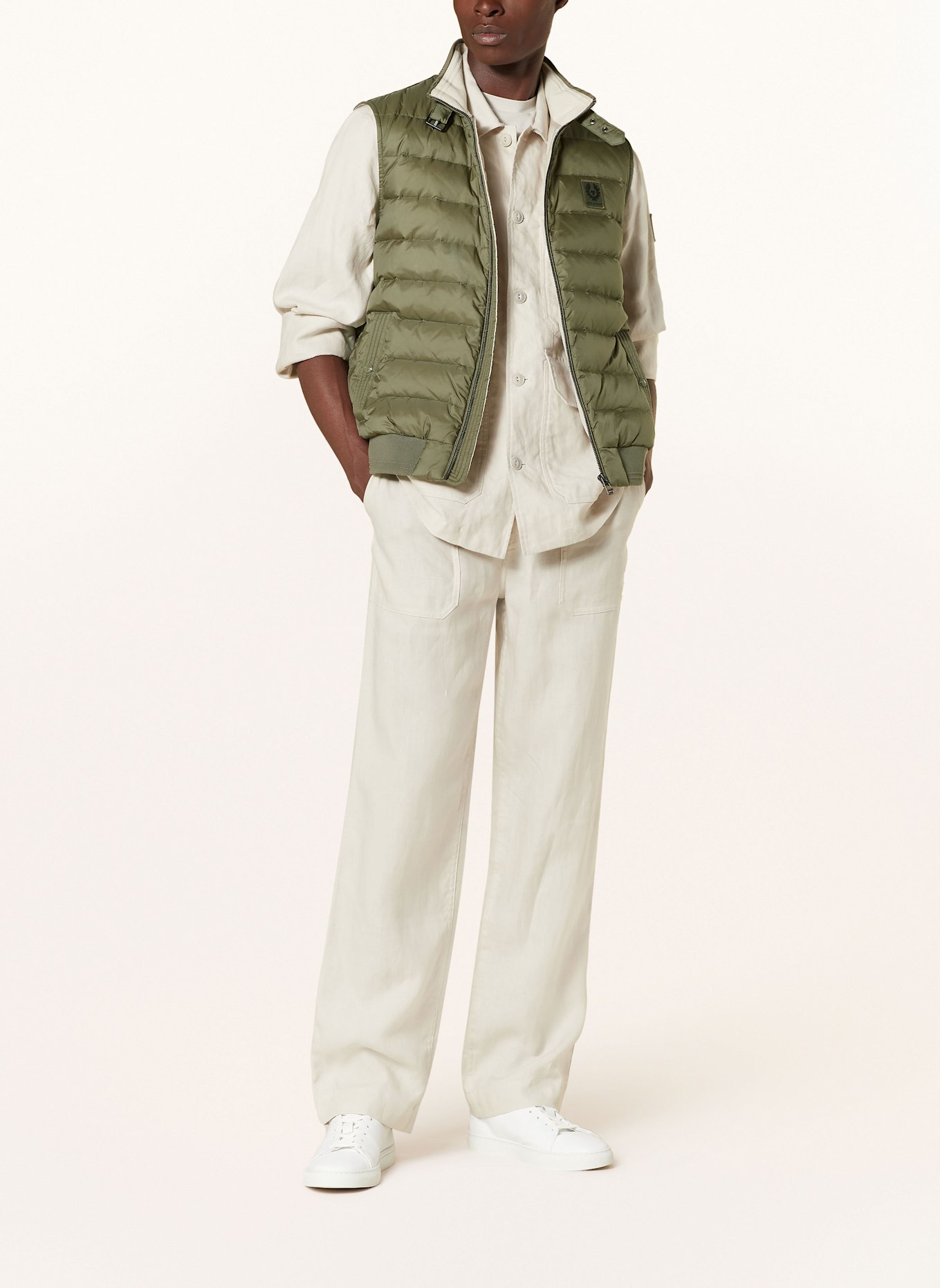 BELSTAFF Kamizelka puchowa CIRCUIT: OLIWKOWY