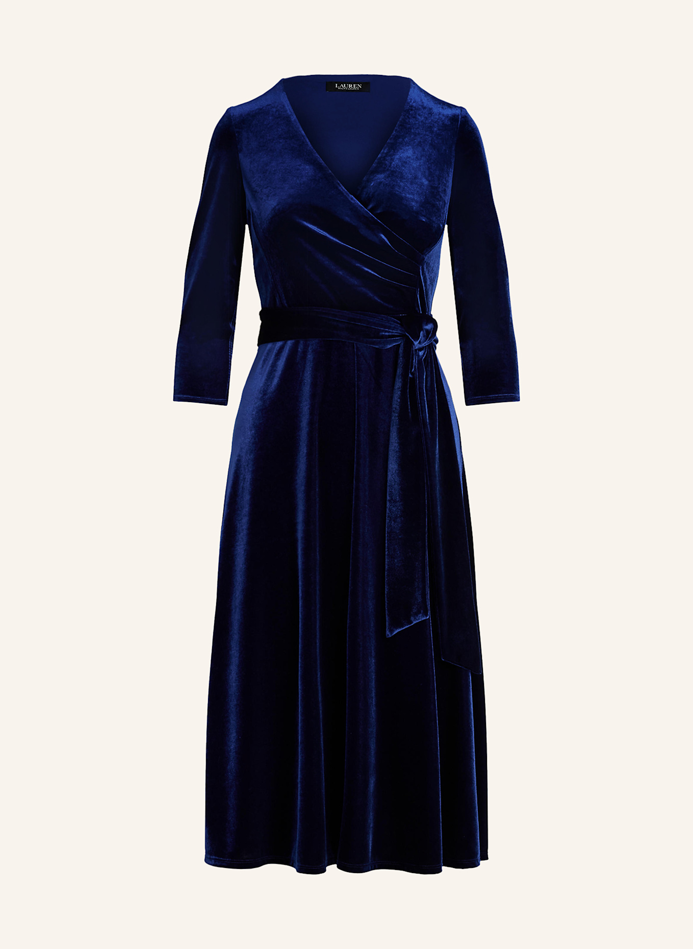 Ralph lauren blue velvet dress top