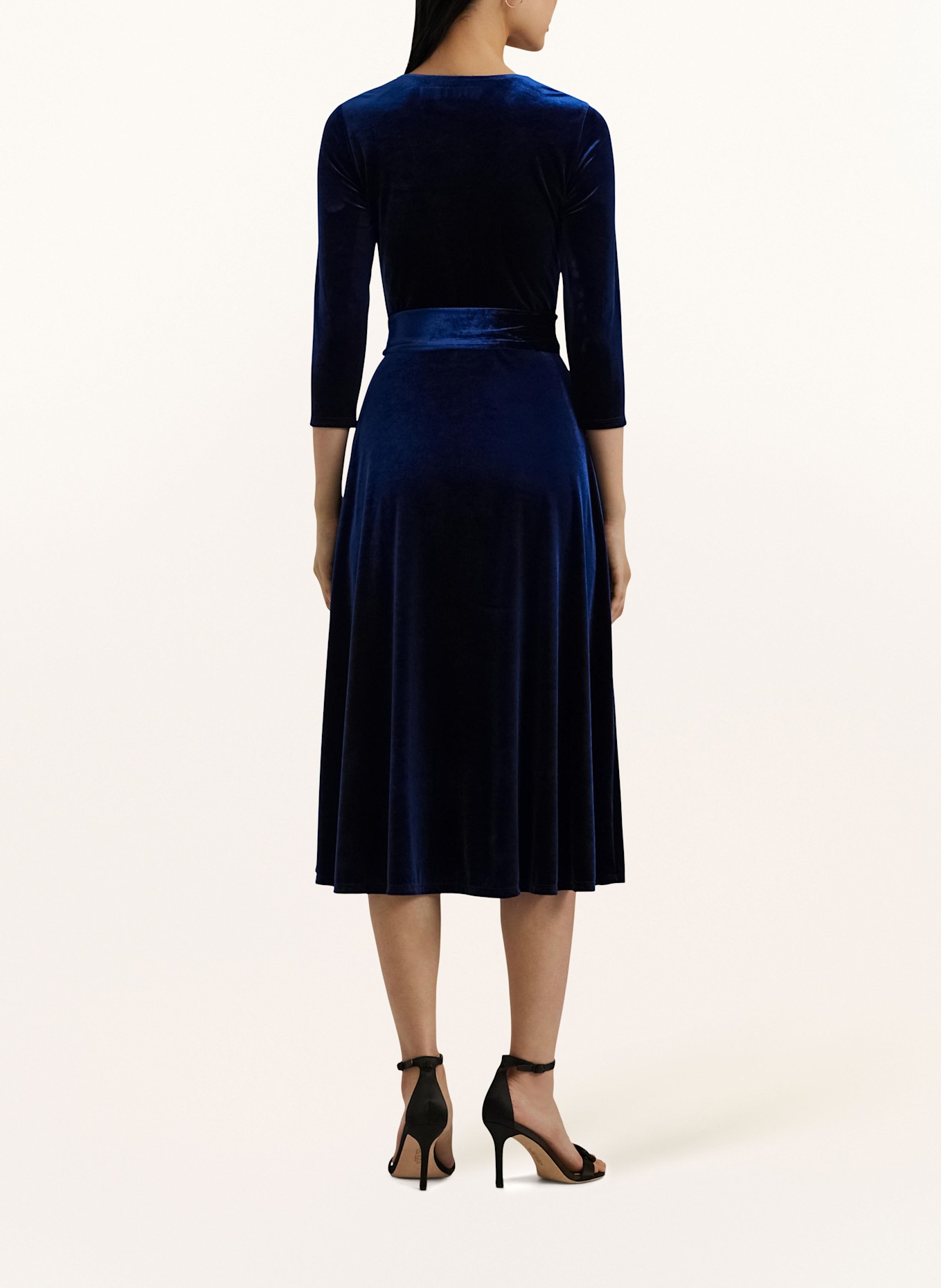 Ralph lauren navy velvet dress cheap