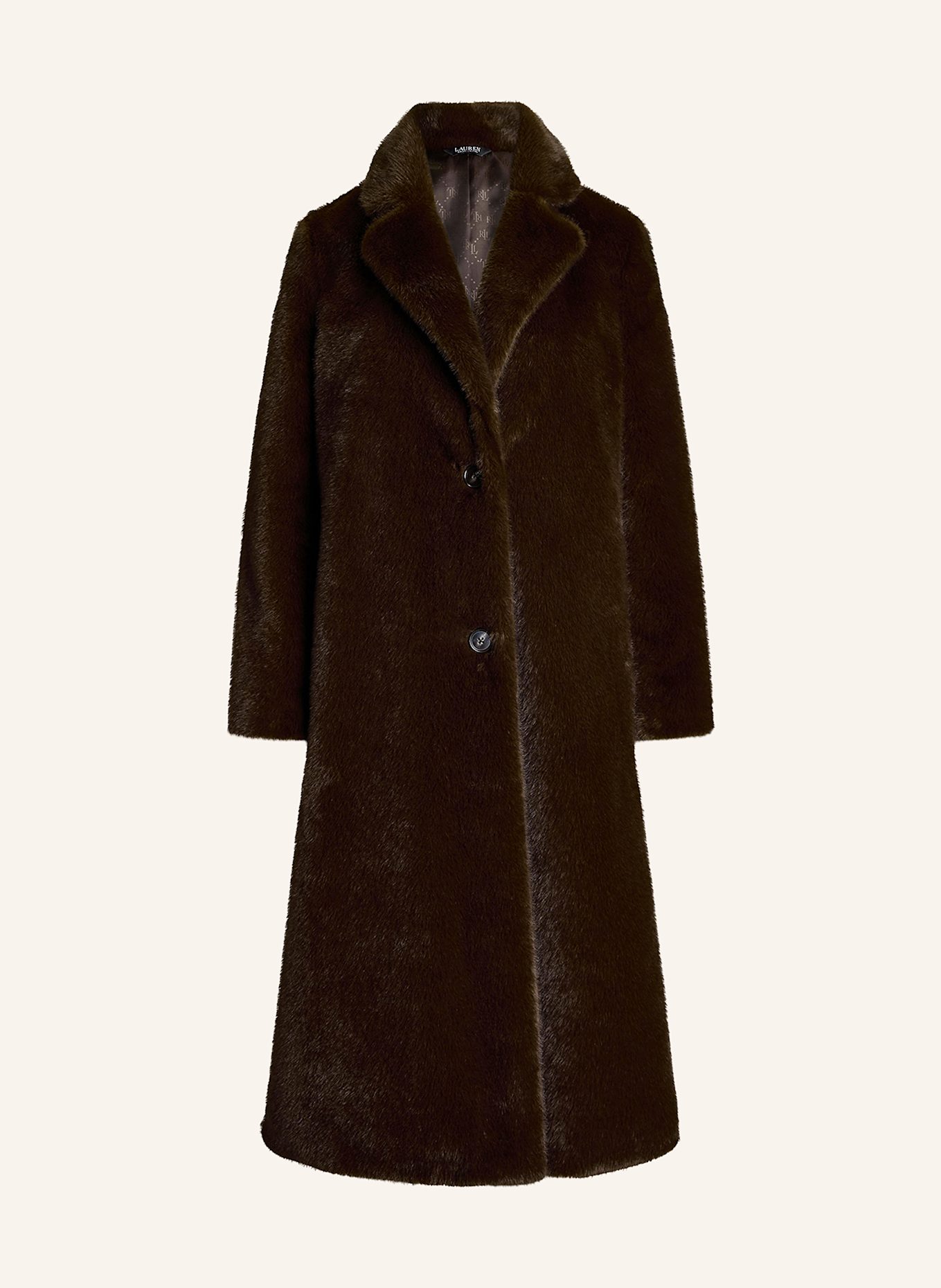 LAUREN RALPH LAUREN Faux fur coat: BROWN