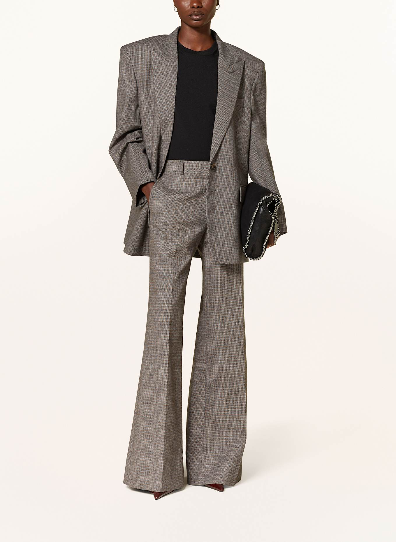 STELLA McCARTNEY Oversized-Blazer: BEIGE / HELLGRAU