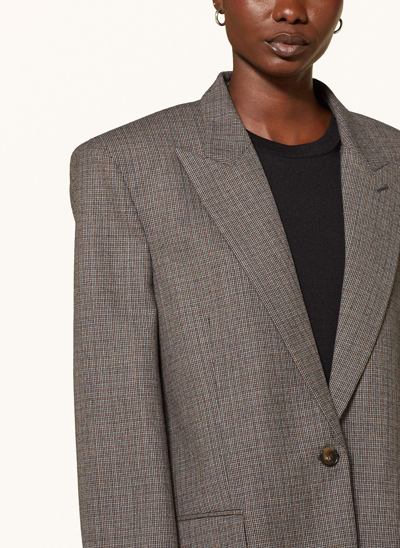 STELLA McCARTNEY Oversized-Blazer: BEIGE / HELLGRAU