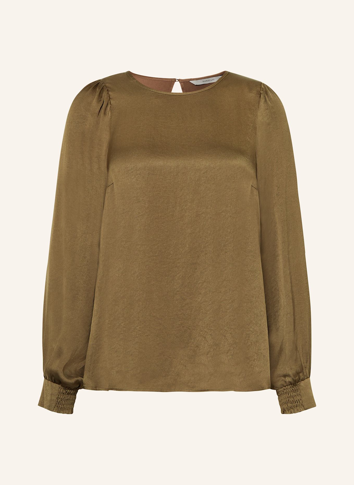 summum woman Blusenshirt aus Satin: KHAKI