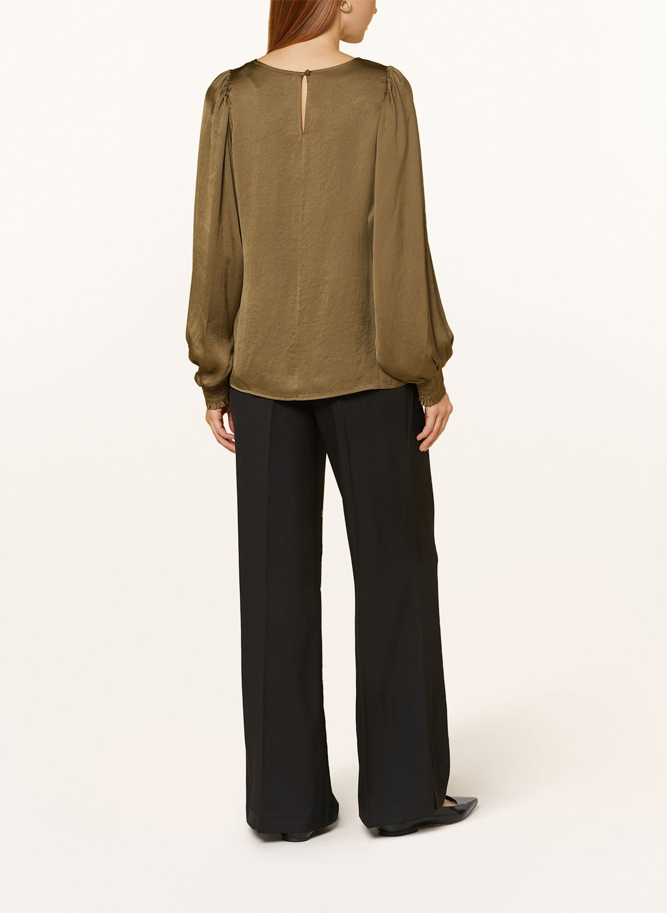 summum woman Blusenshirt aus Satin: KHAKI