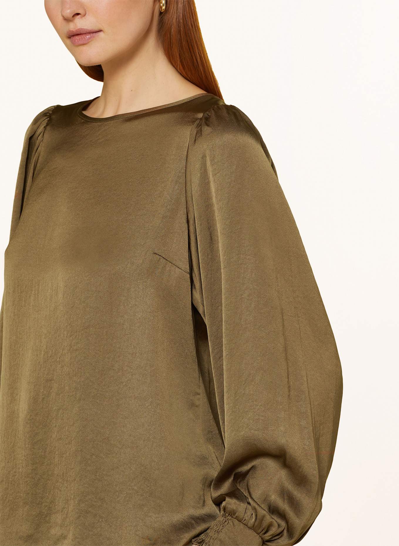 summum woman Blusenshirt aus Satin: KHAKI