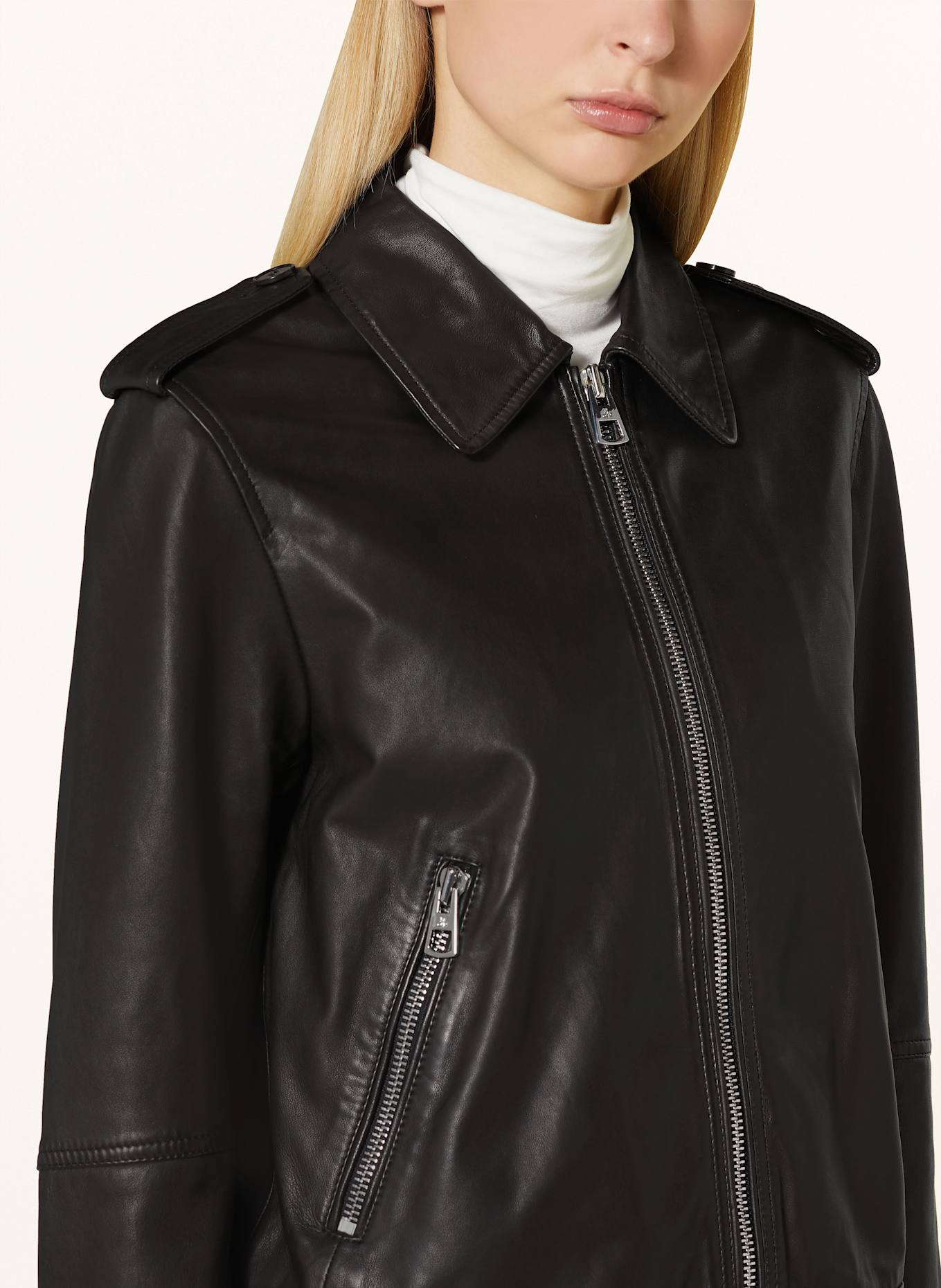 Marc O'Polo Lederjacke: SCHWARZ