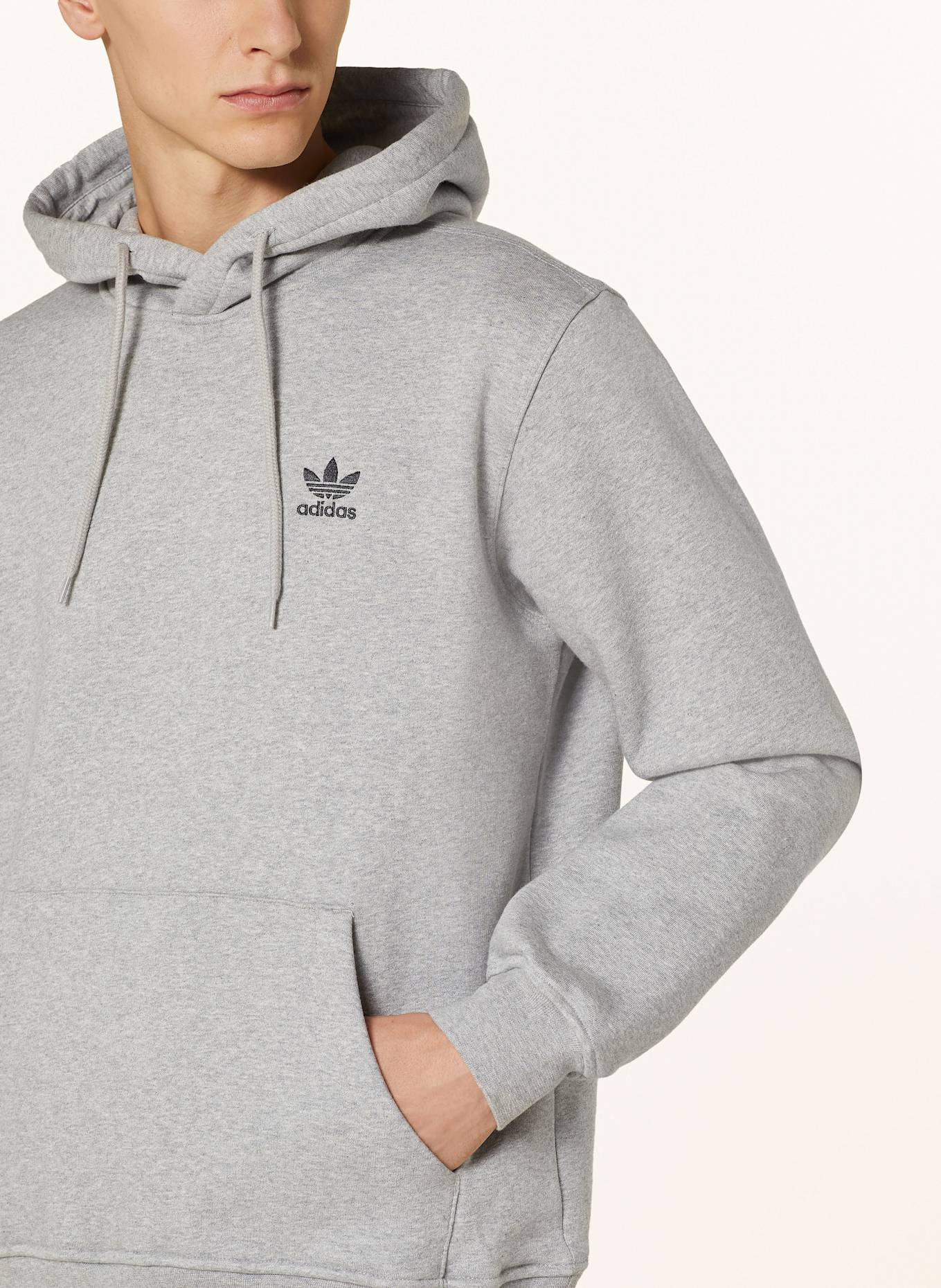Adidas trefoil hoodie gray outlet