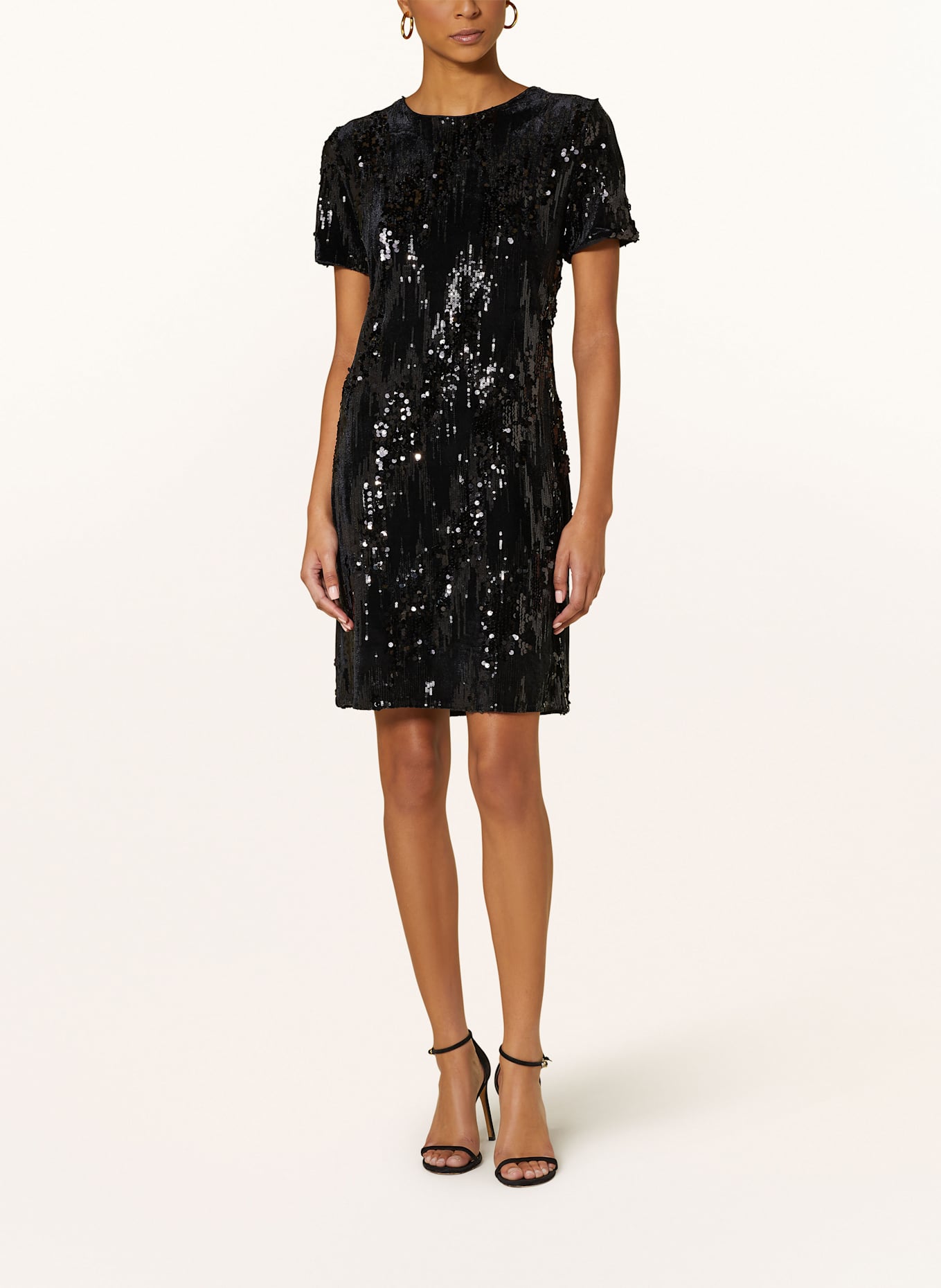 CARTOON Nicki dress with sequins: BLACK
