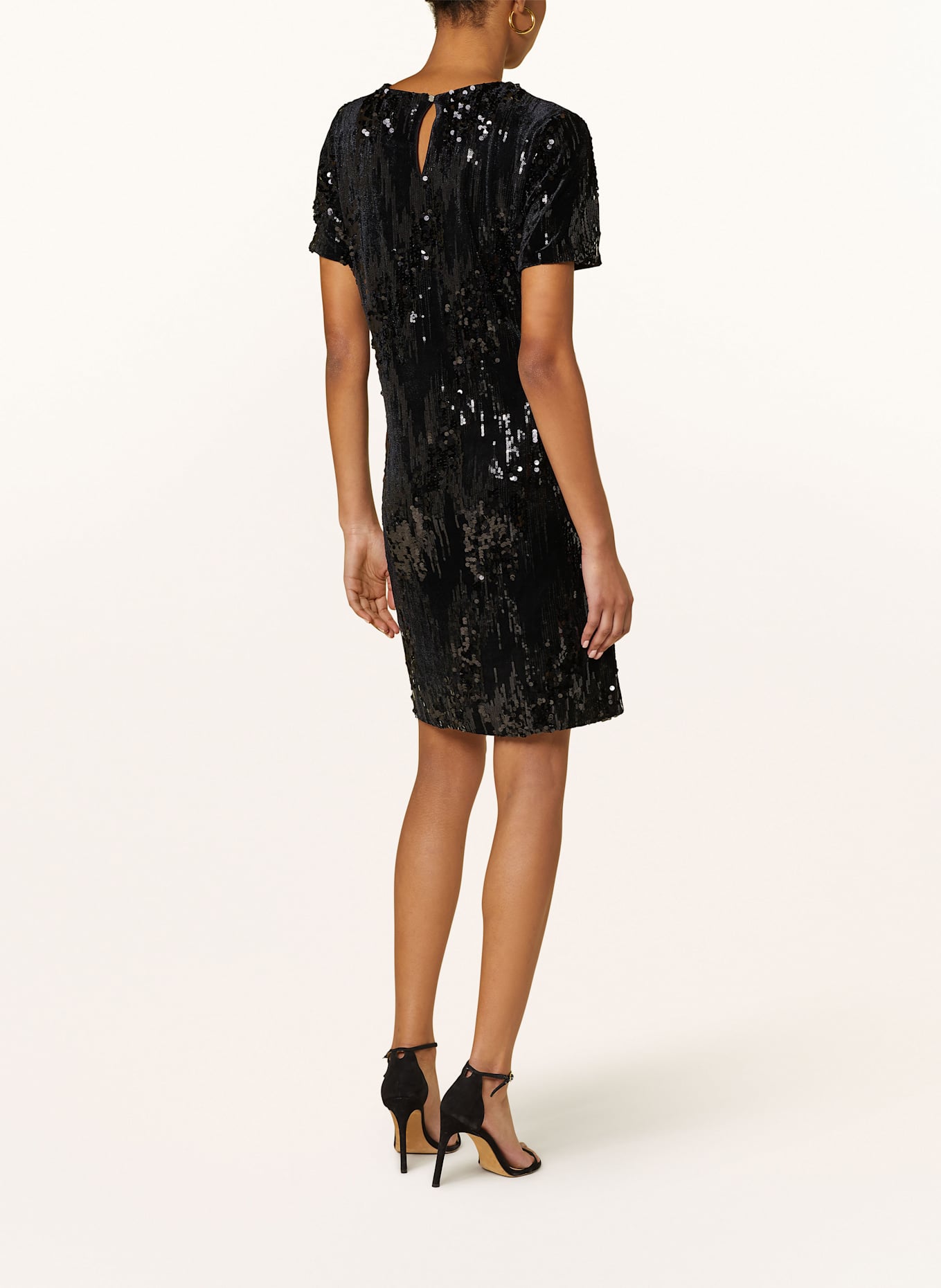 CARTOON Nicki dress with sequins: BLACK