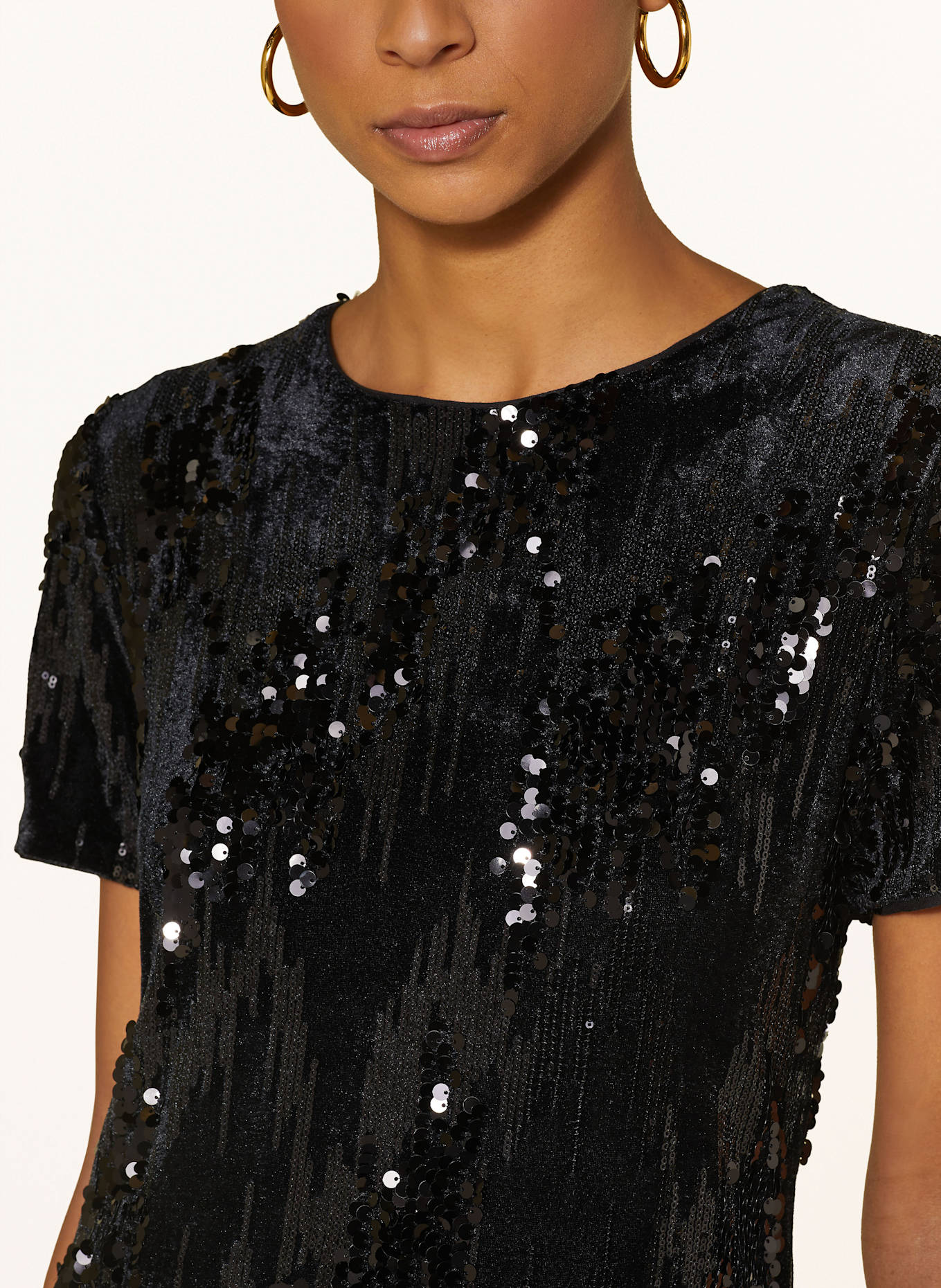 CARTOON Nicki dress with sequins: BLACK