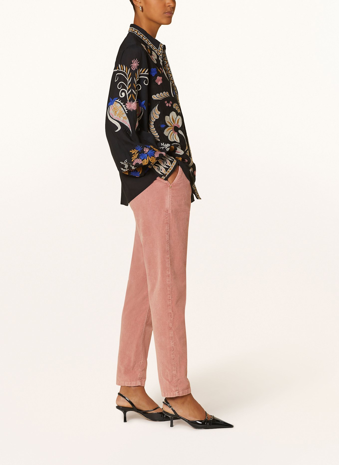 summum woman Spodnie sztruksowe: BLADORÓŻOWY