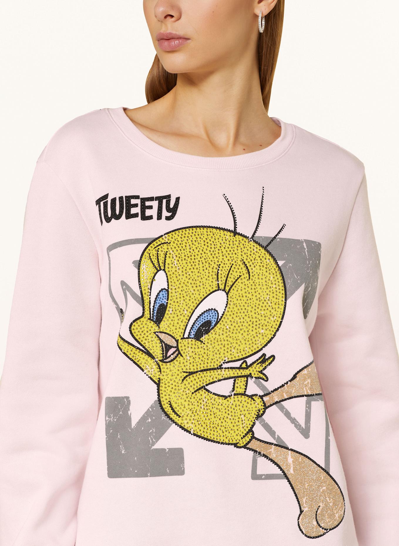 FrogBox Bluza nierozpinana z ozdobnymi kamykami: RÓŻOWY