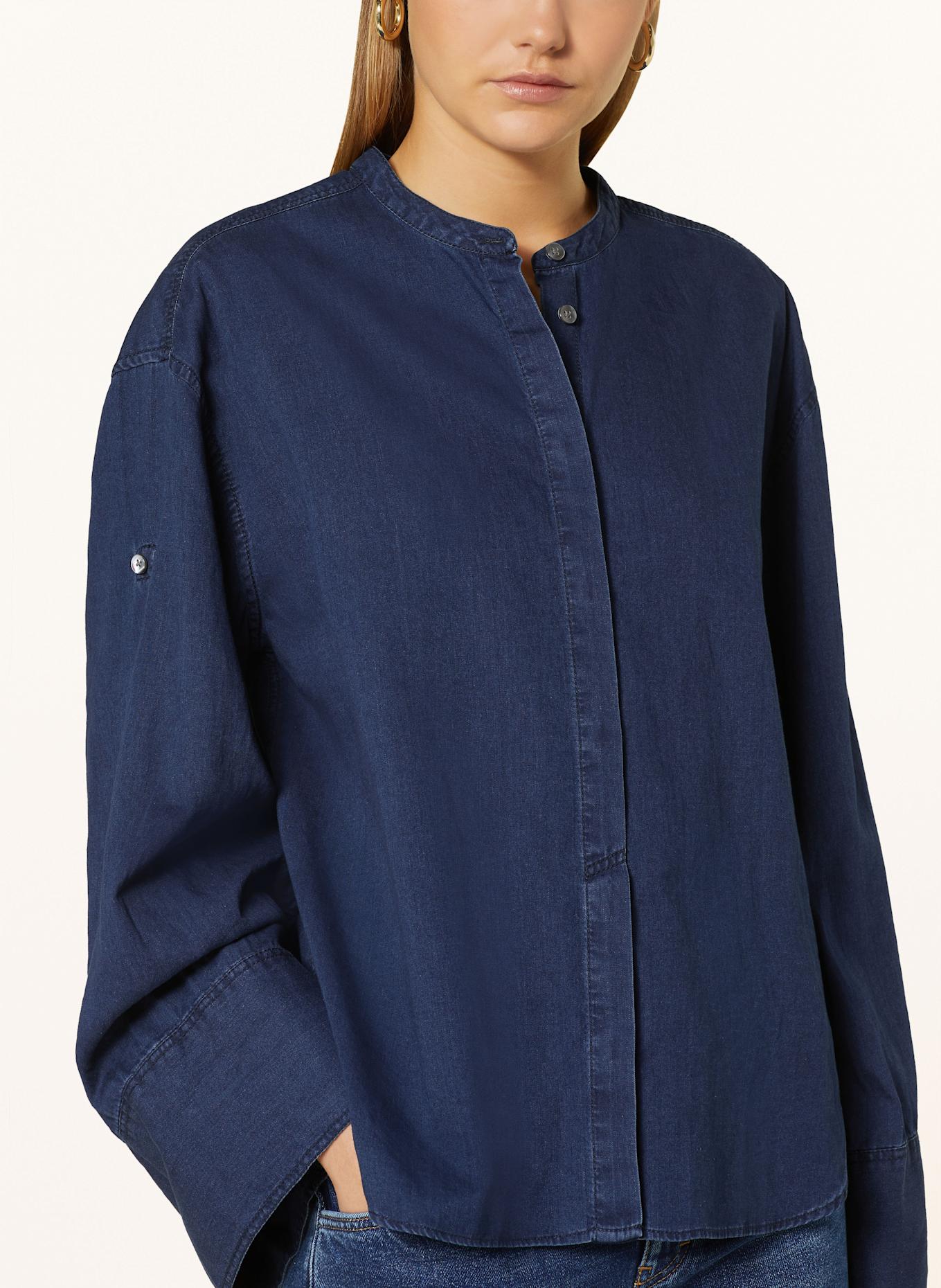 CLOSED Blouse in denim look: DARK BLUE