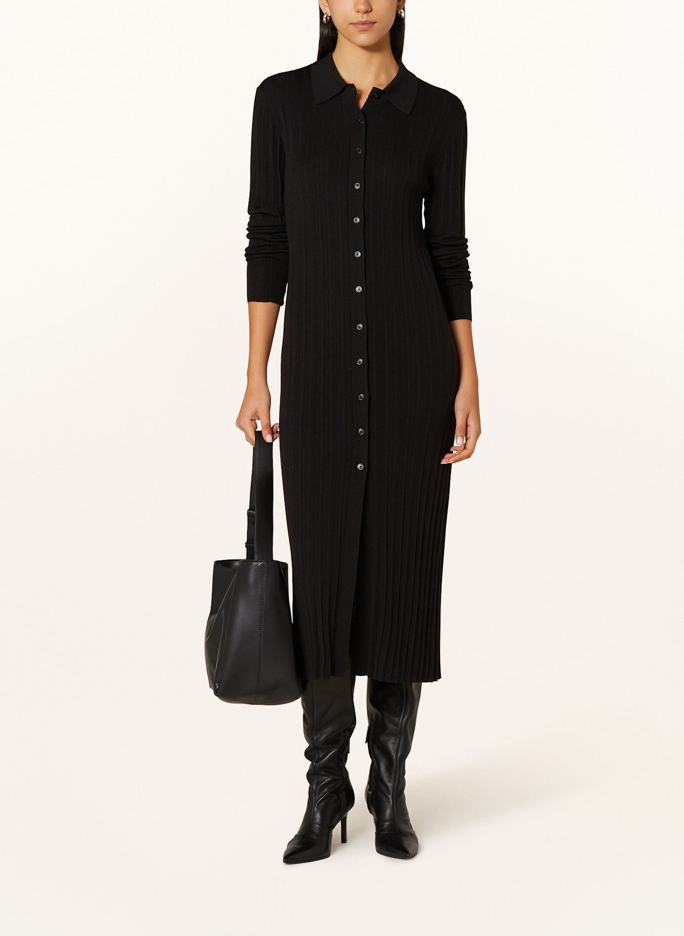 CLOSED Strickkleid: SCHWARZ