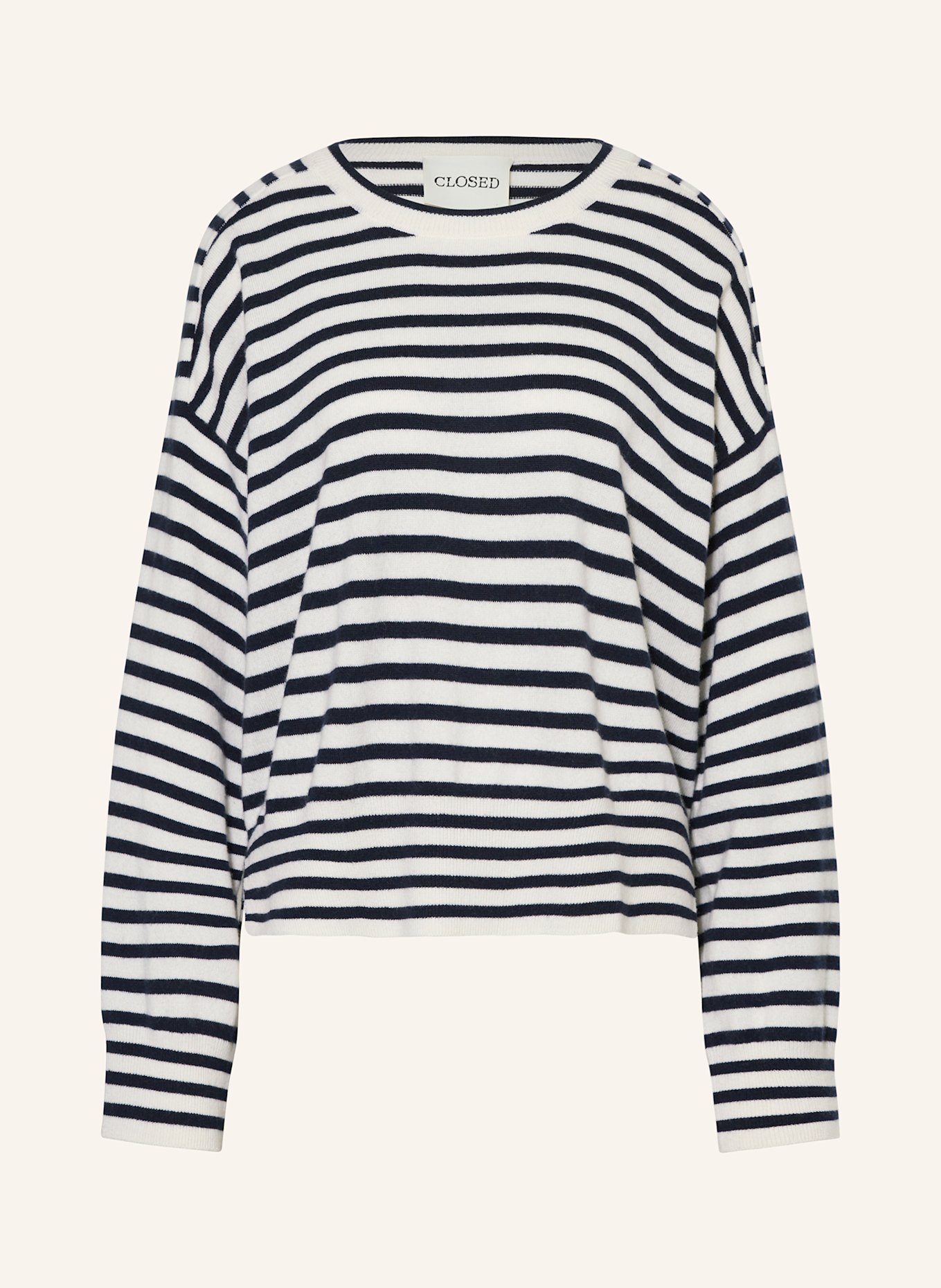 CLOSED Sweater: DARK BLUE / ECRU
