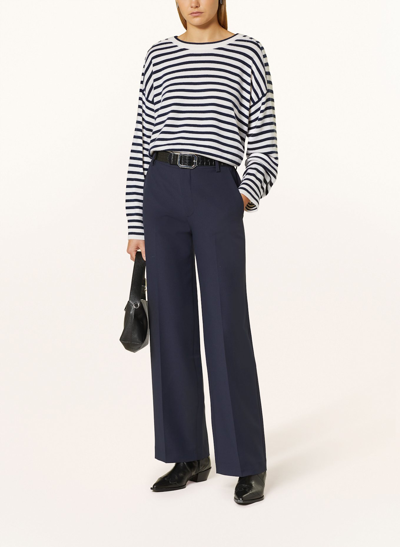 CLOSED Sweater: DARK BLUE / ECRU