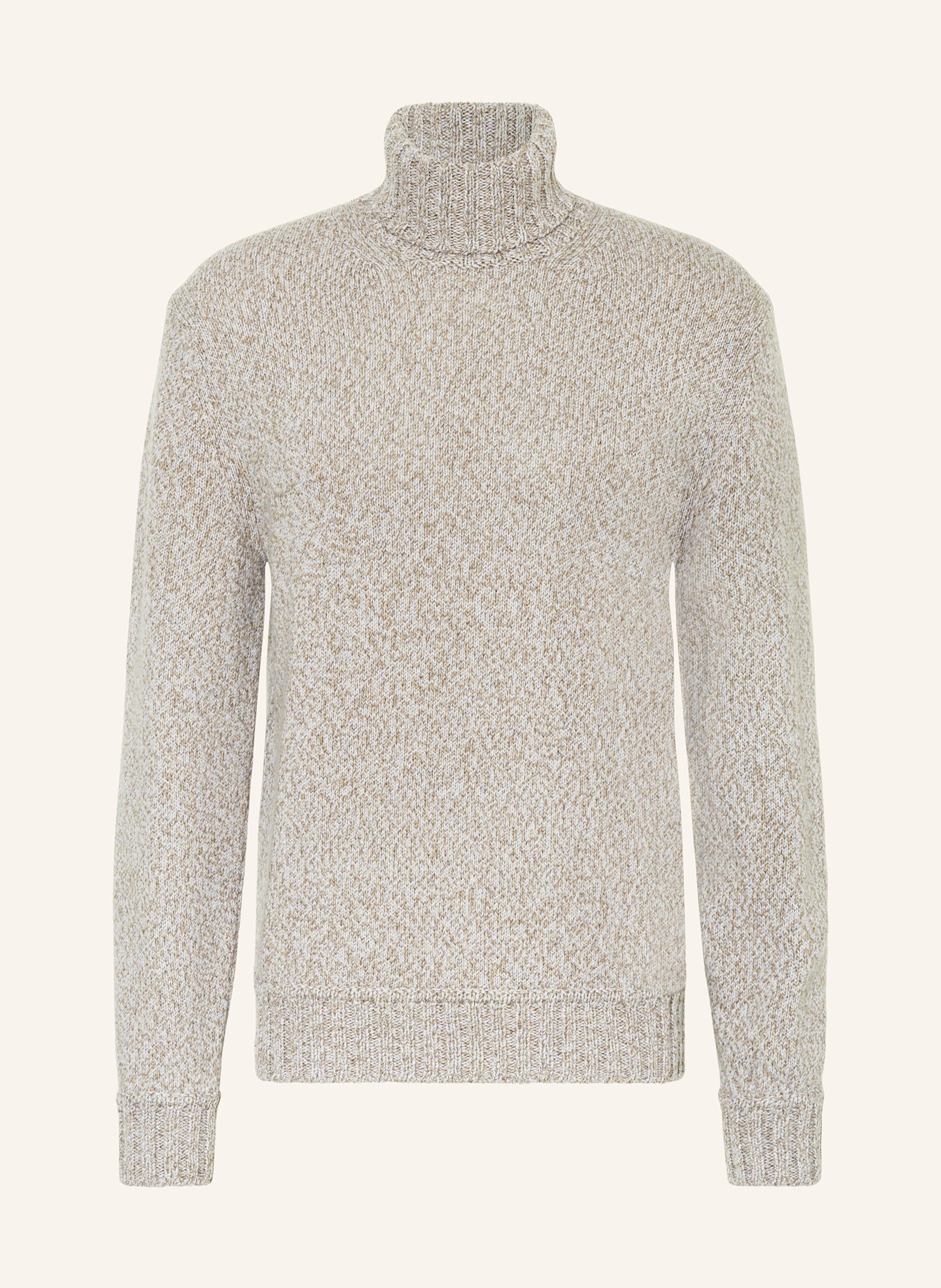 ZEGNA Turtleneck sweater in cashmere in beige gray