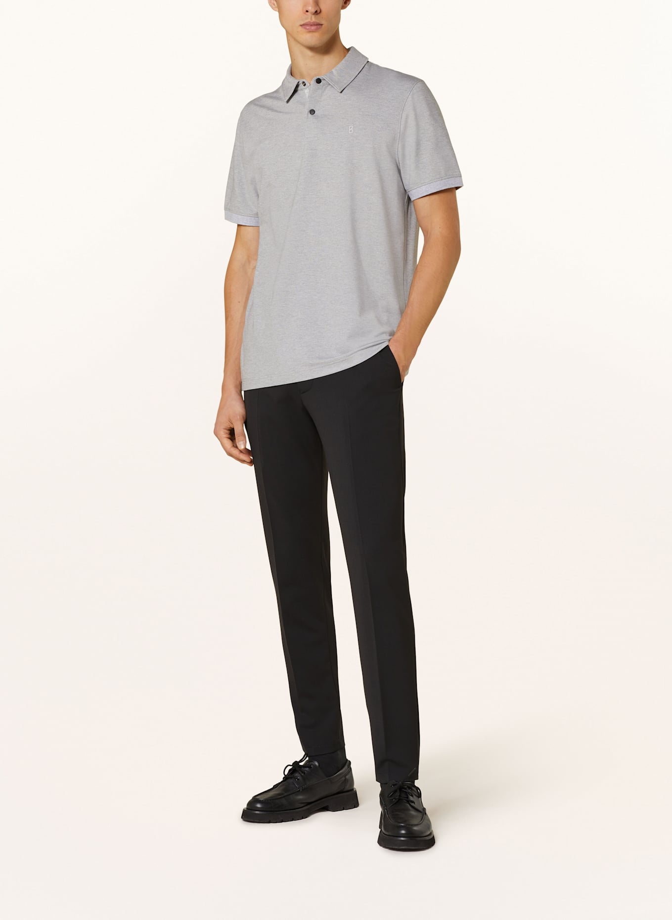 BOGNER Piqué polo shirt TIMO regular fit: GRAY