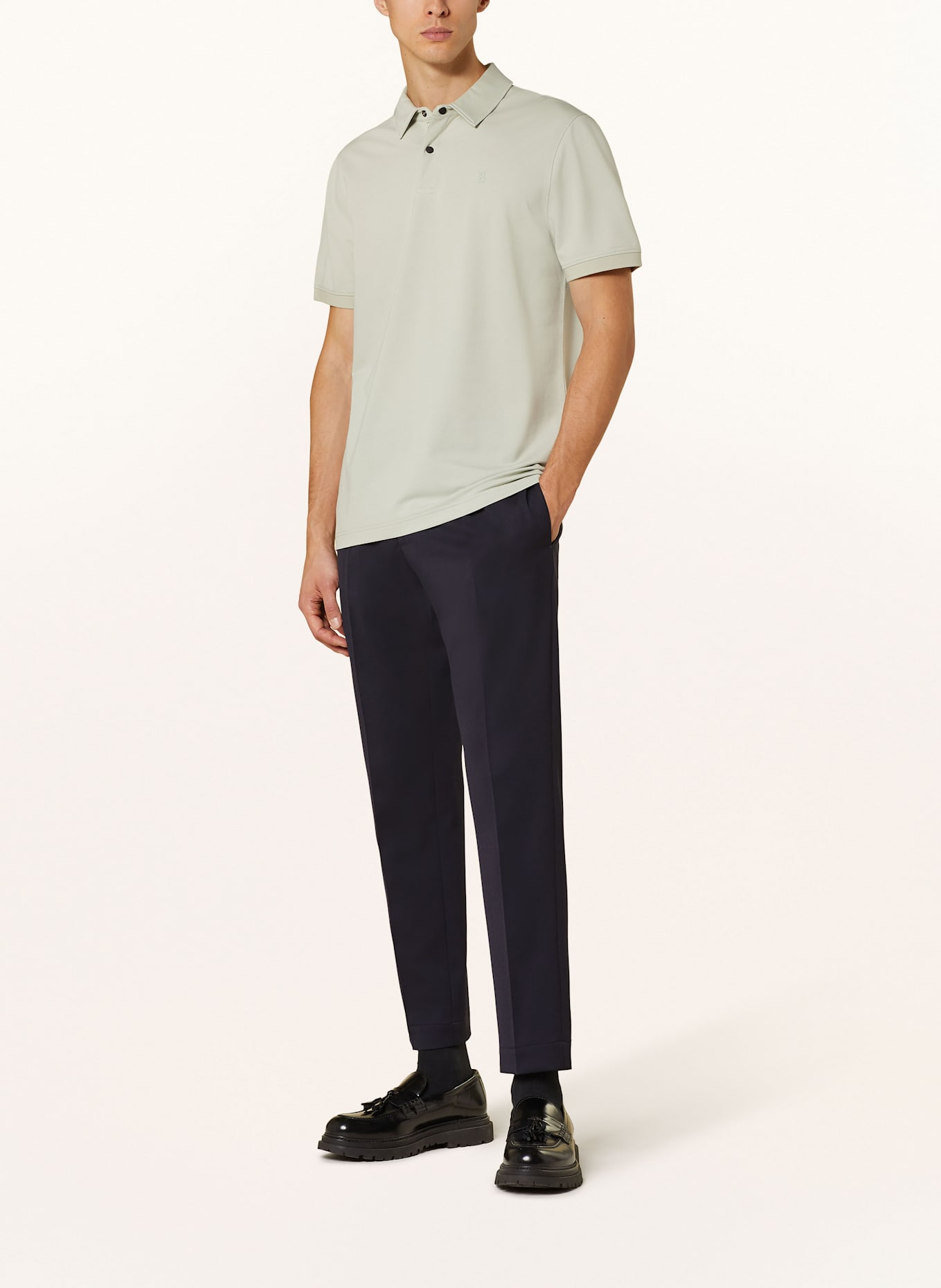 BOGNER Piqué polo shirt TIMO regular fit: LIGHT GREEN