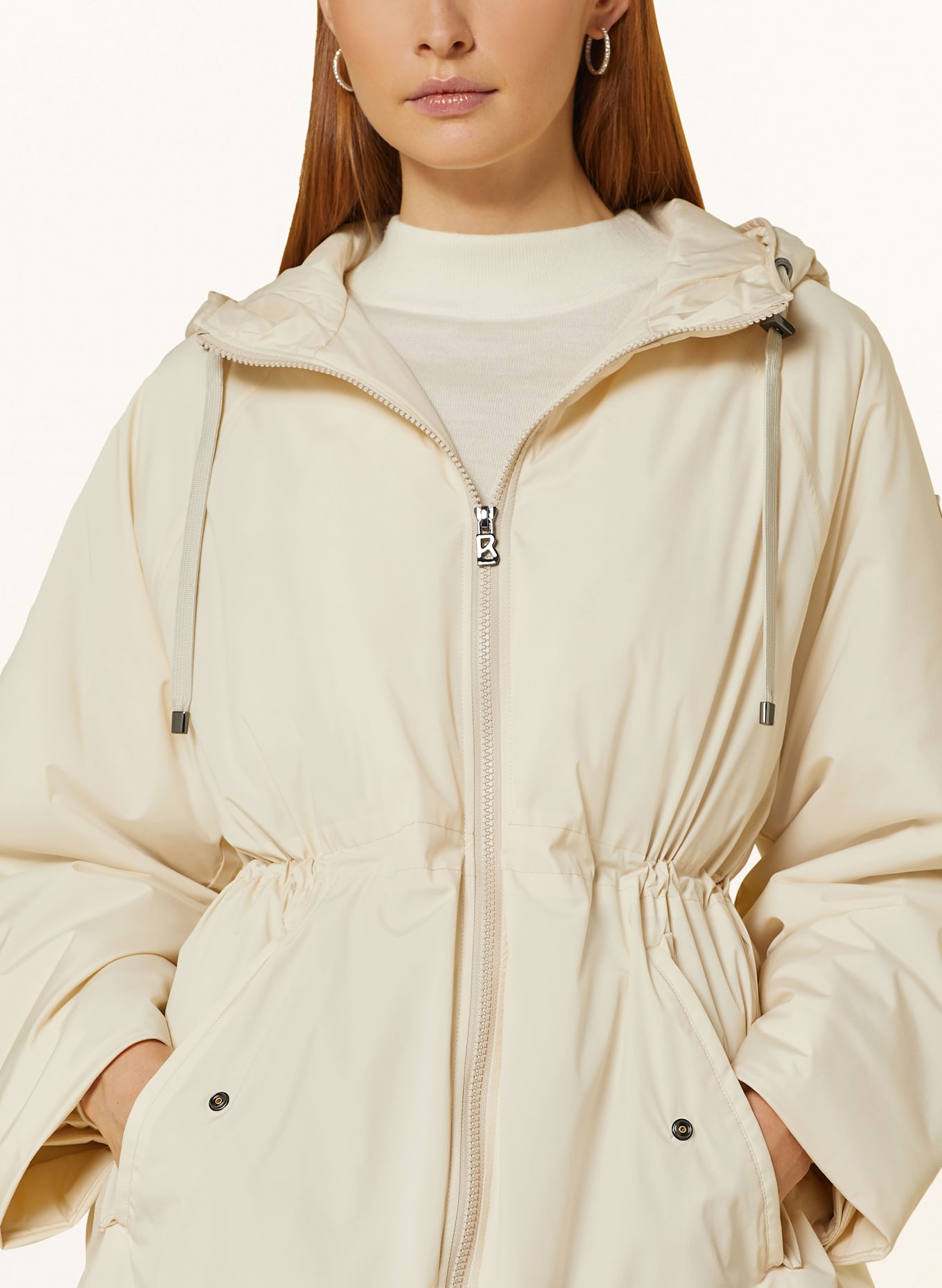 BOGNER ROXANE parka with removable panel: CREAM