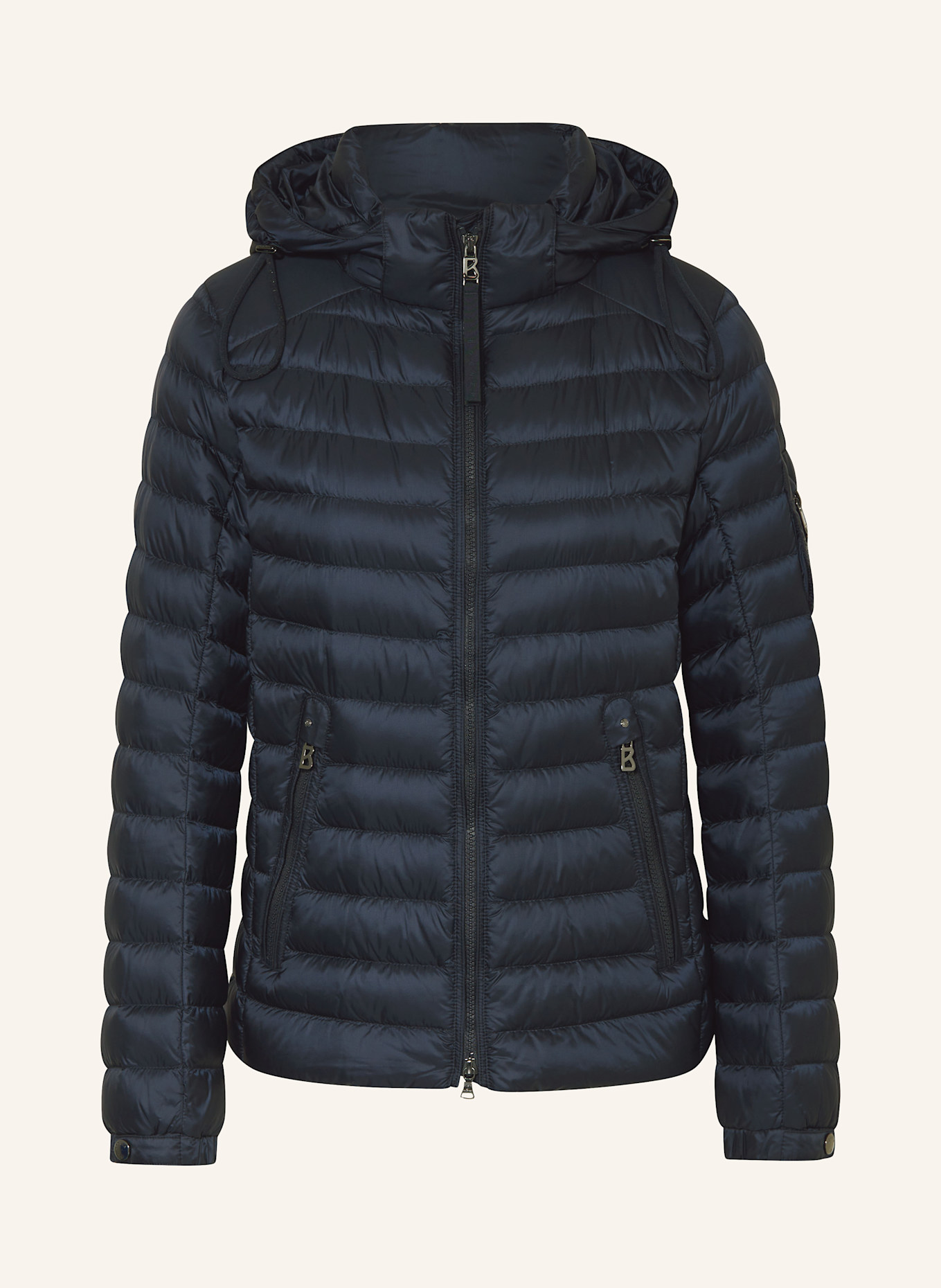 BOGNER FARAH down jacket with detachable hood: DARK BLUE