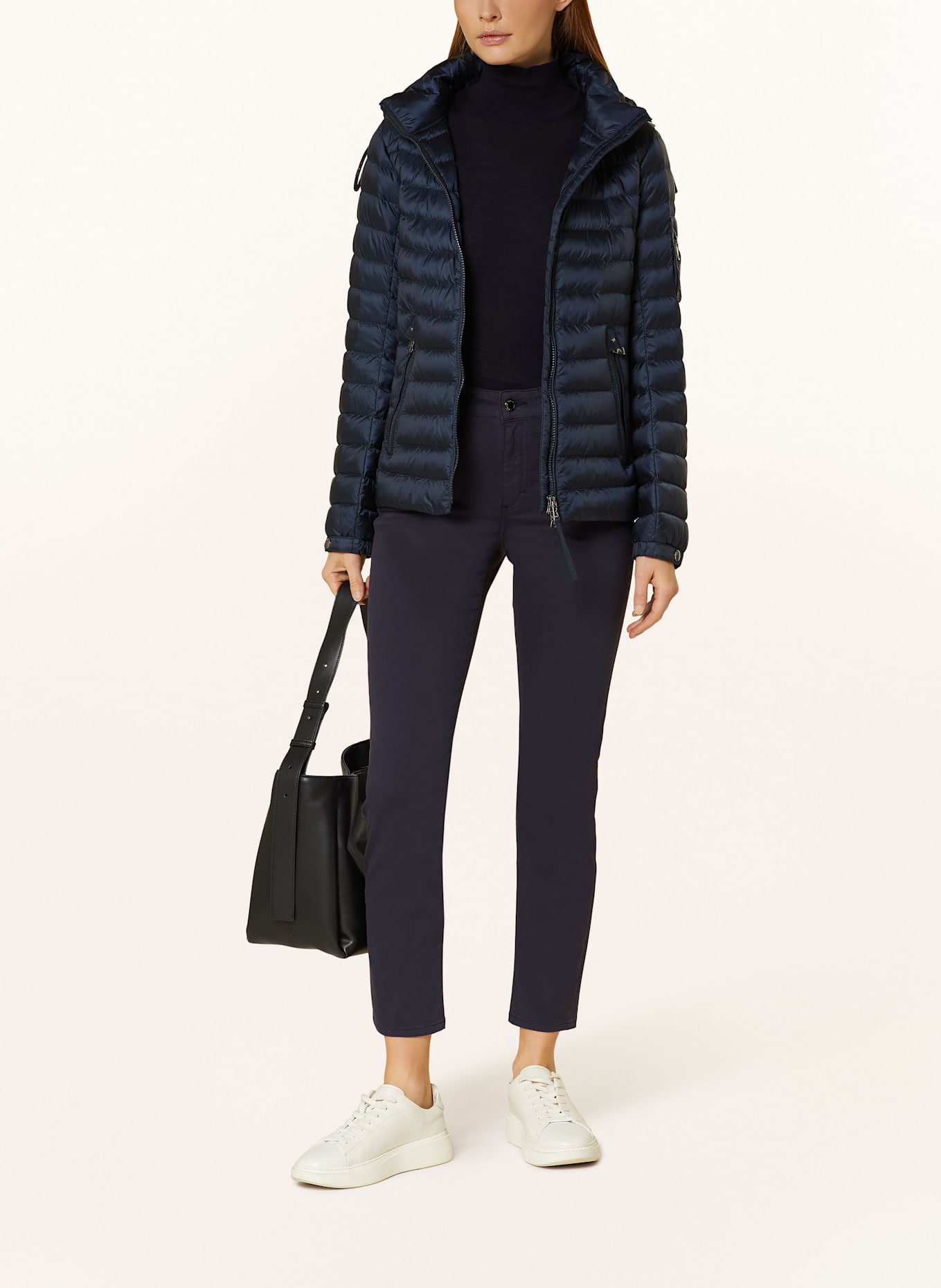 BOGNER FARAH down jacket with detachable hood: DARK BLUE