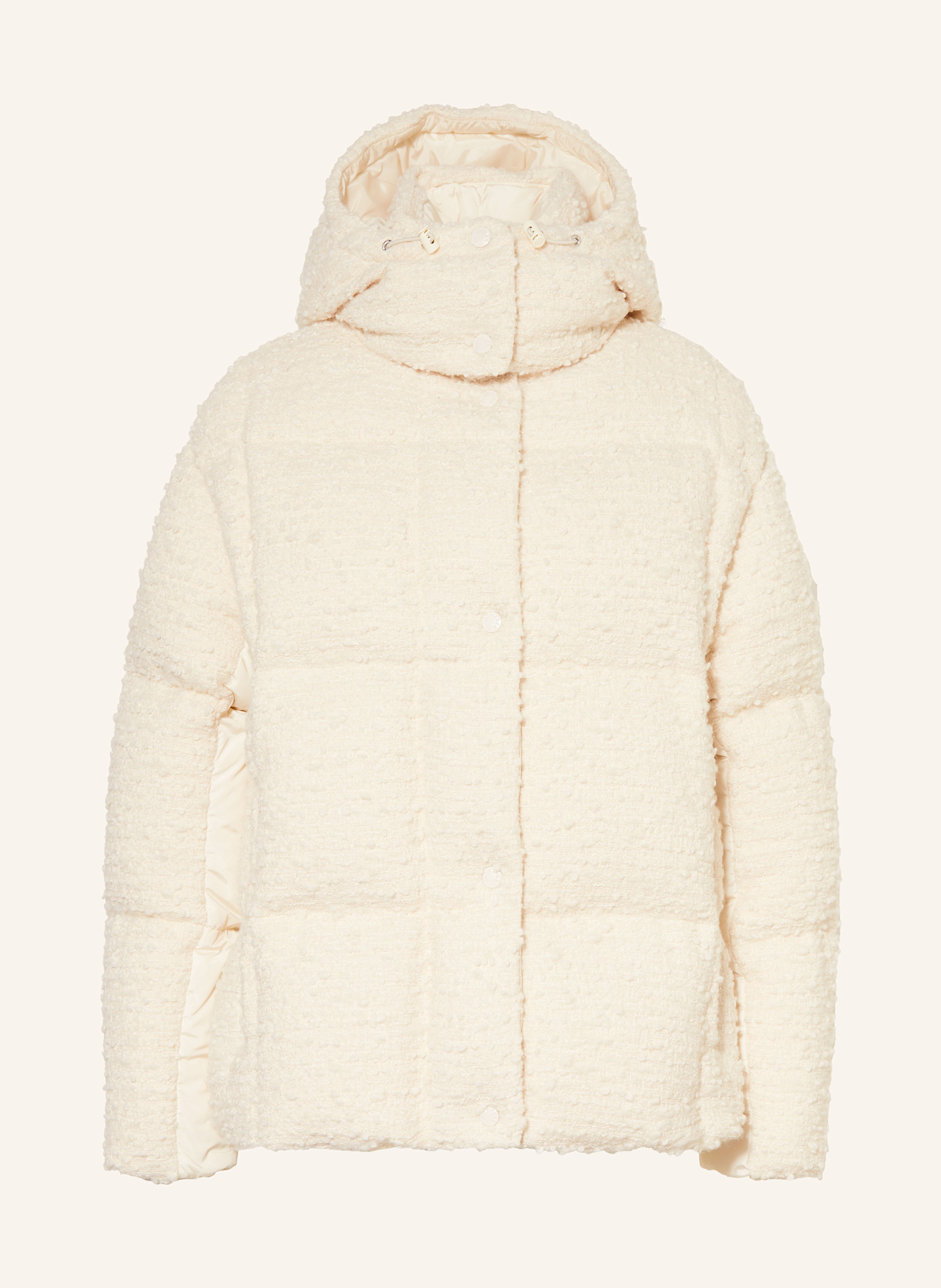 MONCLER Daunenjacke PARANAS aus Bouclé: ECRU