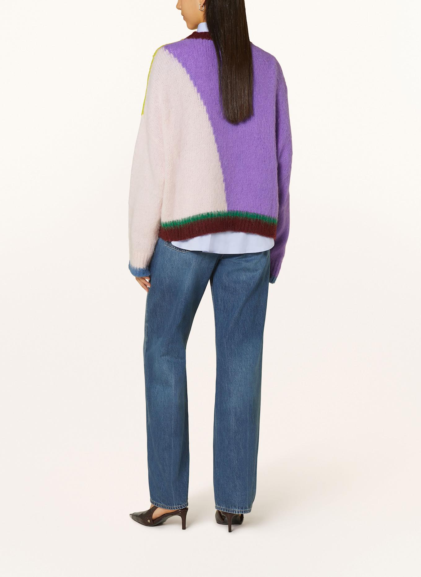 ESSENTIEL ANTWERP Pullover GROUPIE: GRÜN / LILA / GELB