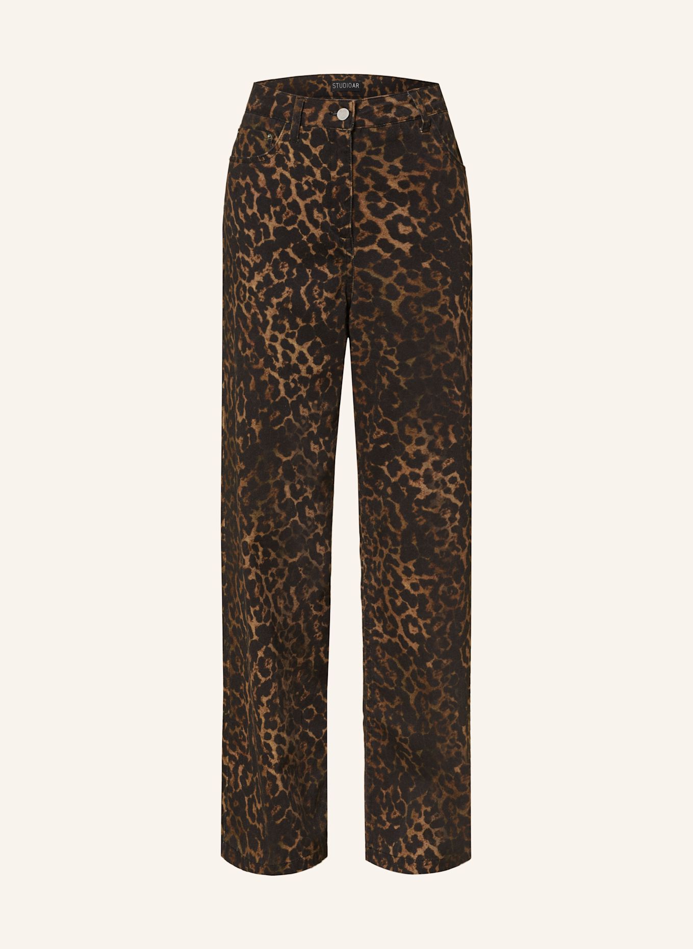 STUDIO AR Straight Jeans AGNES: LEOPARD