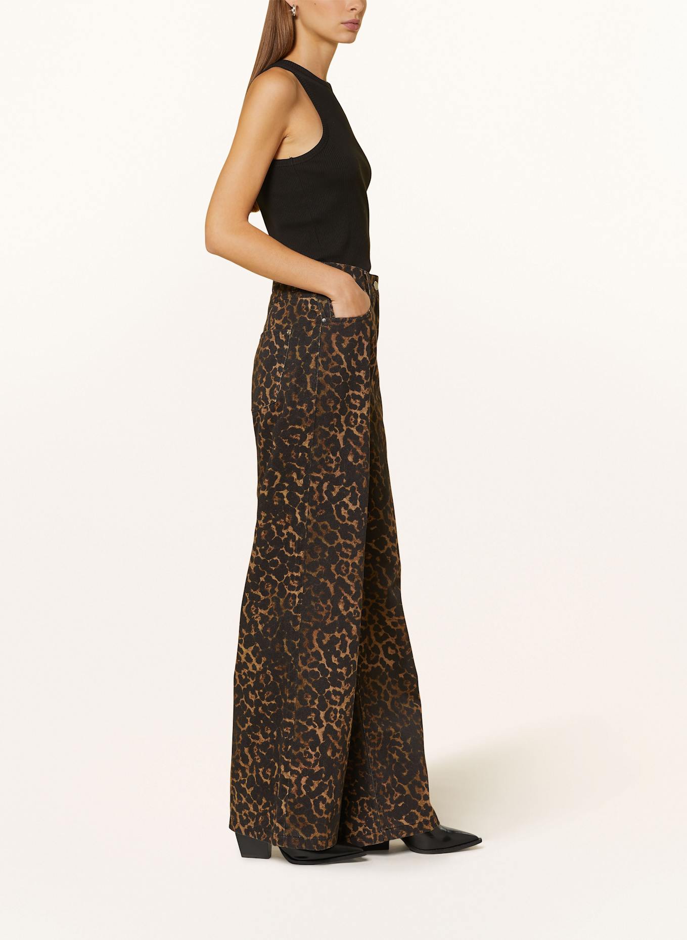 STUDIO AR Straight Jeans AGNES: LEOPARD