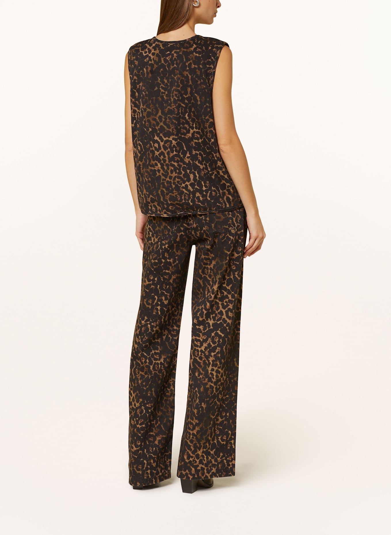 STUDIO AR Jeansweste ELENI: SCHWARZ / BRAUN