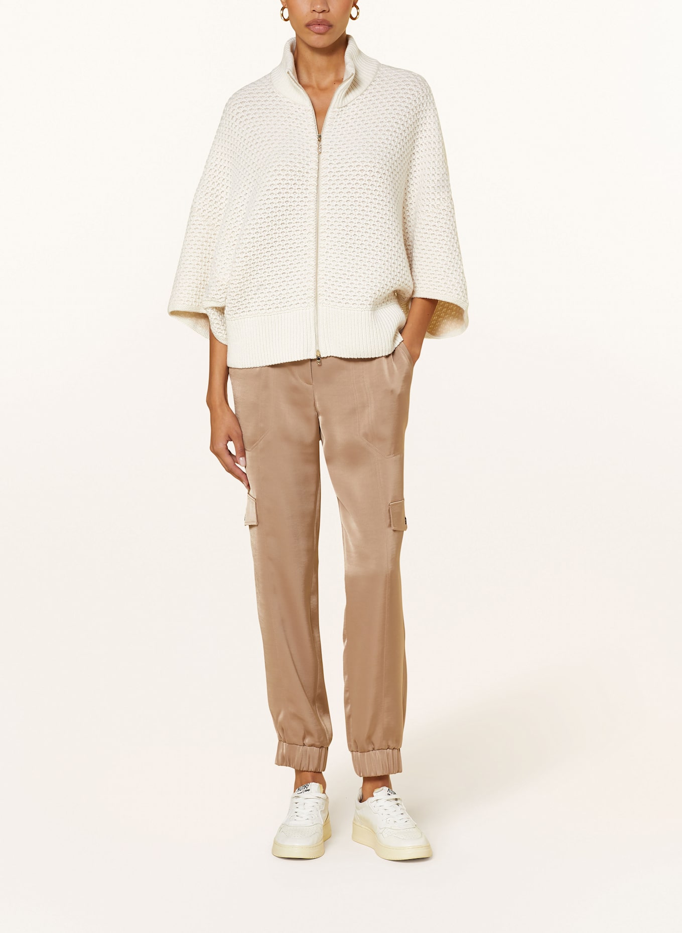MARC CAIN Cardigan with cashmere: ECRU