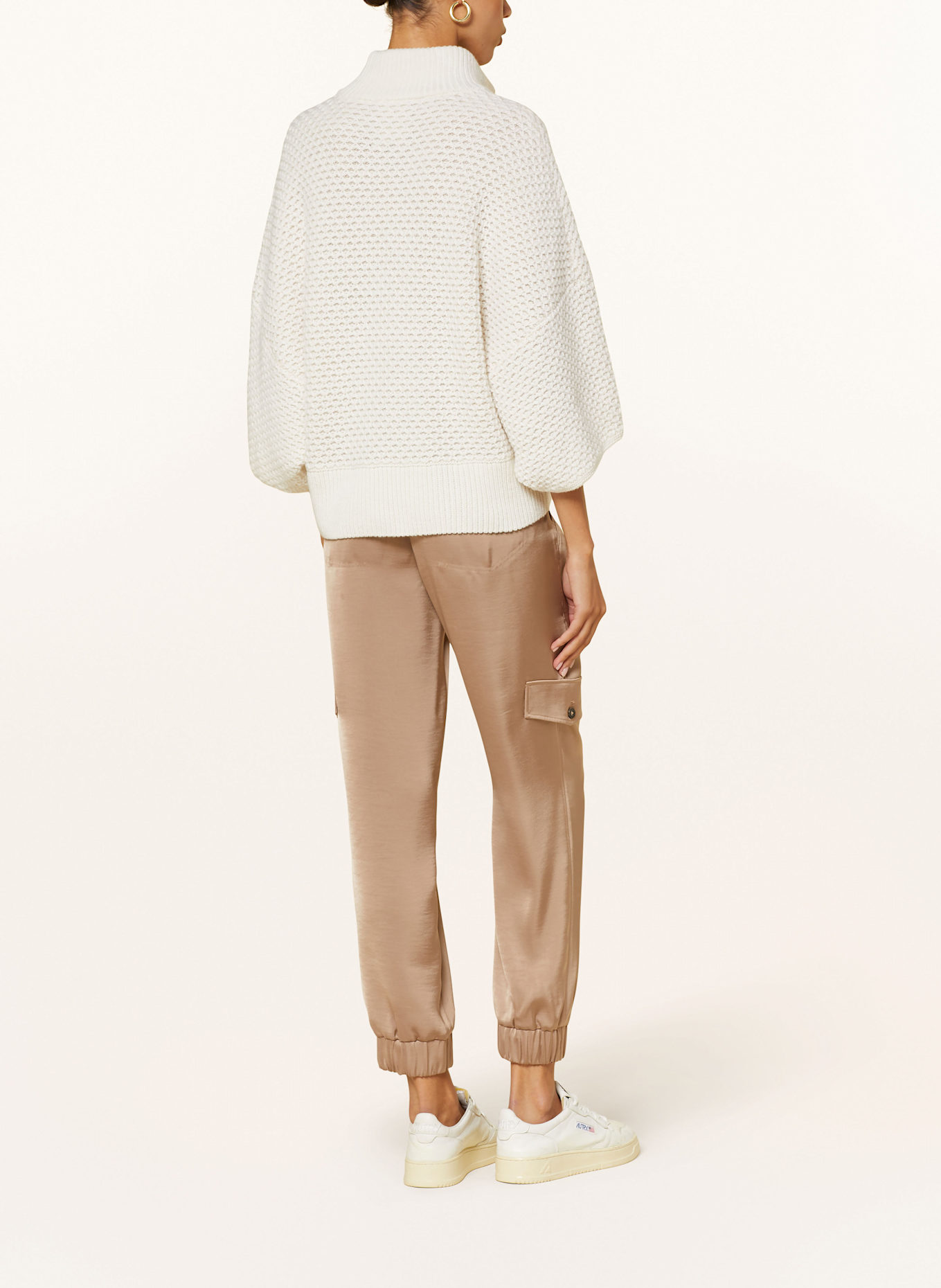 MARC CAIN Cardigan with cashmere: ECRU