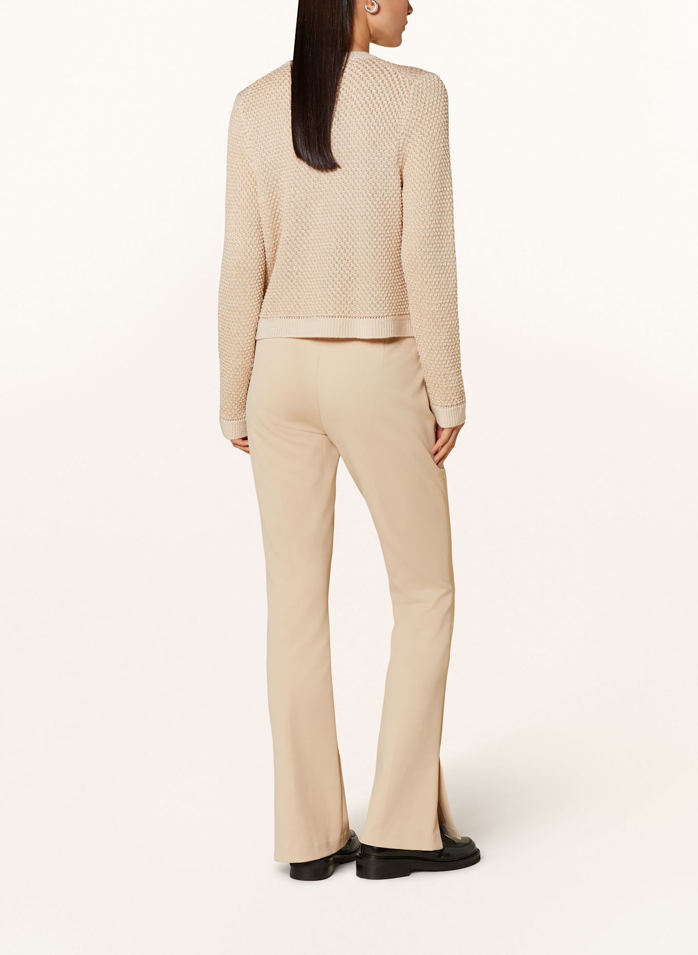 MARC CAIN Strickjacke mit Glitzergarn: GOLD