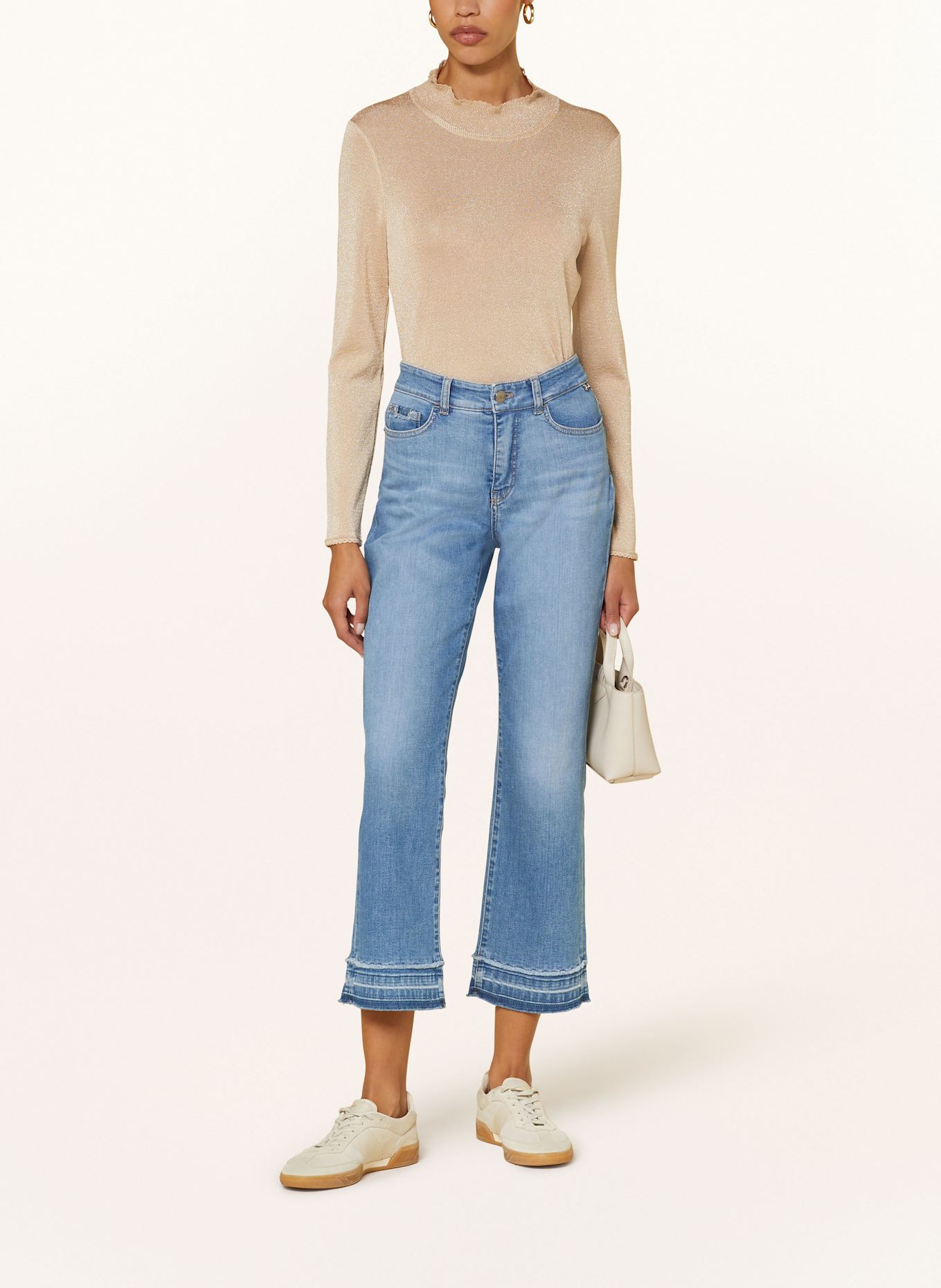 MARC CAIN Pullover mit Glitzergarn: GOLD