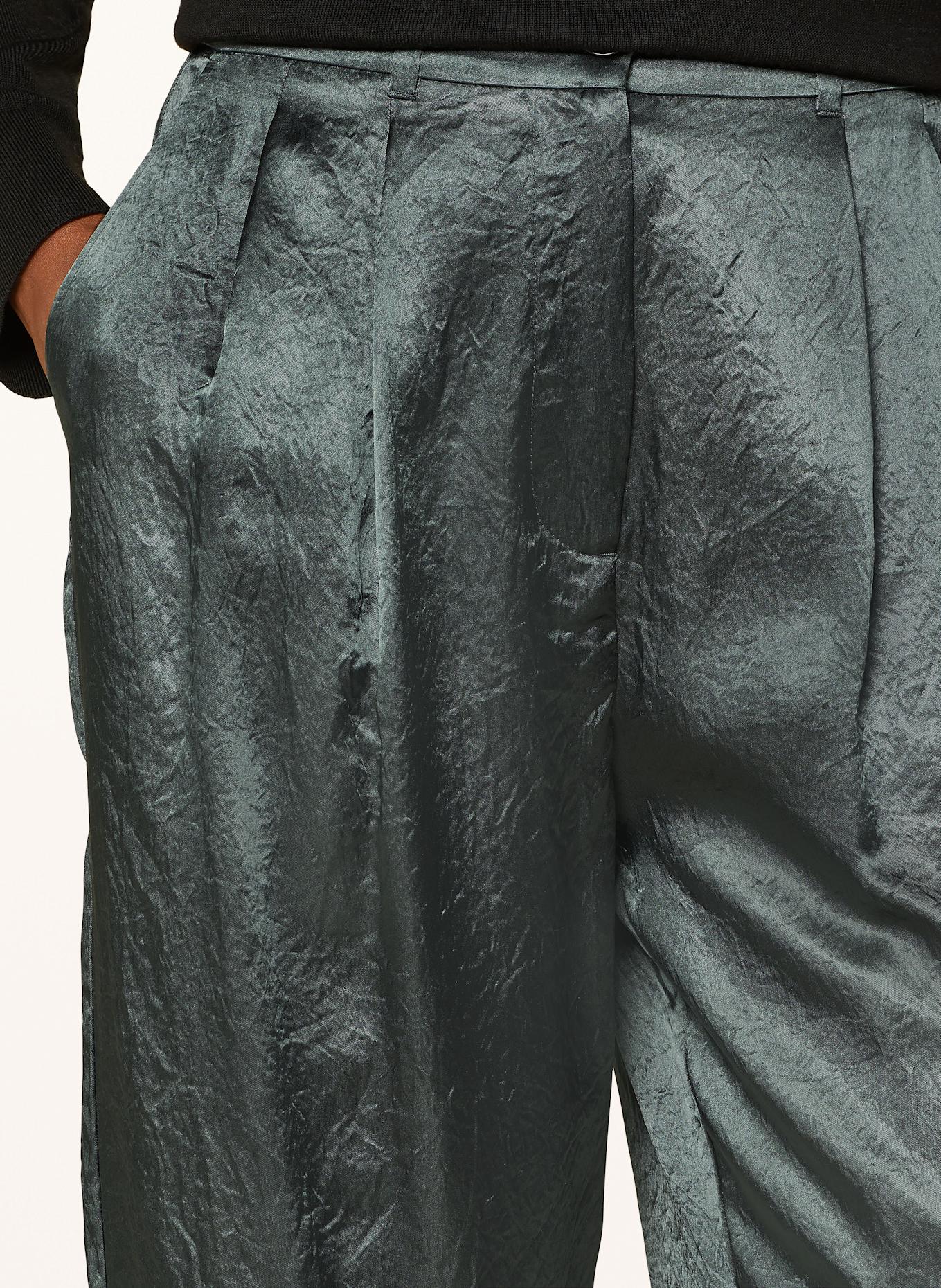 Marc O'Polo Marlenehose aus Satin: DUNKELGRÜN