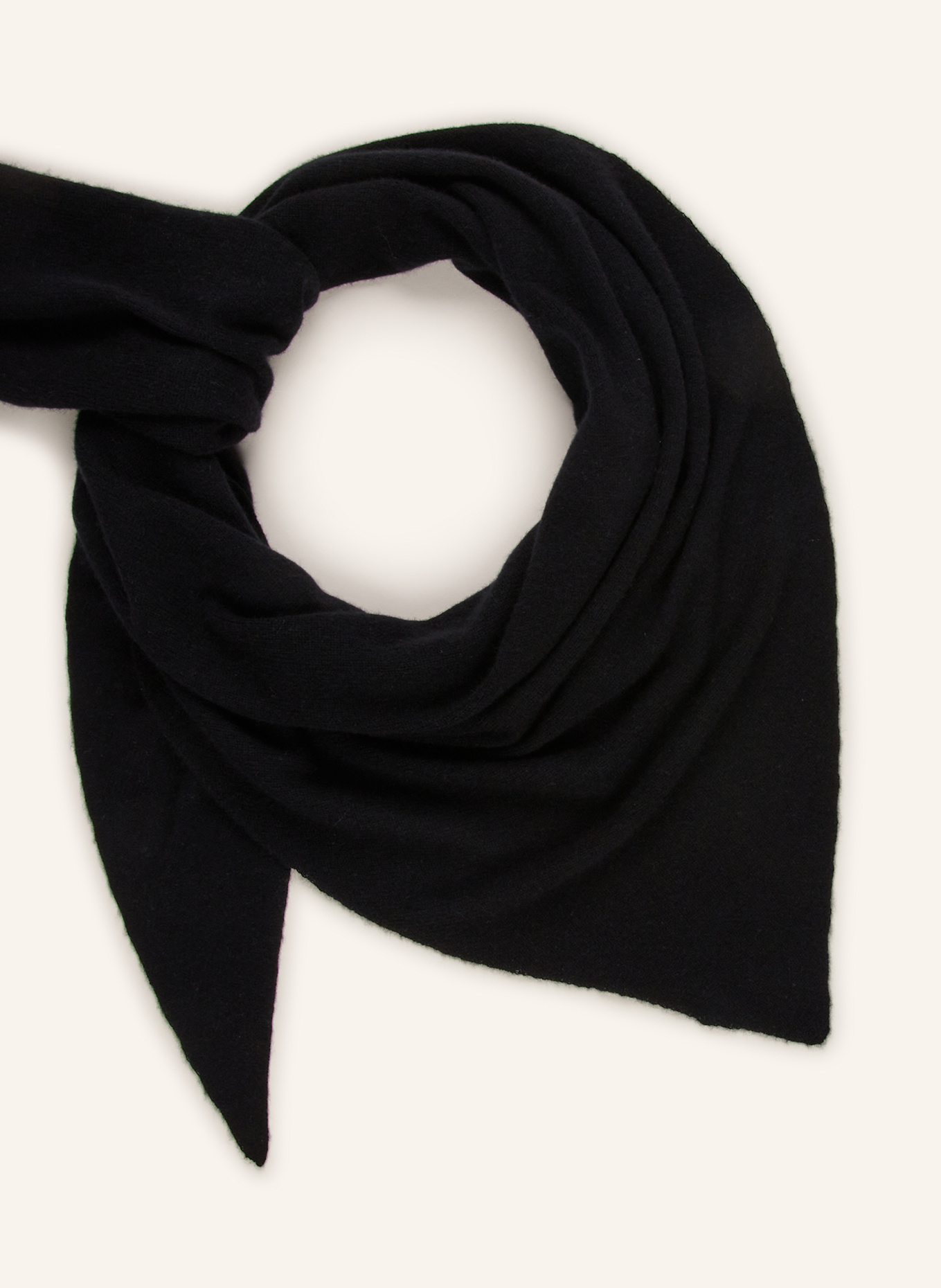 darling harbour Triangular scarf in cashmere: BLACK