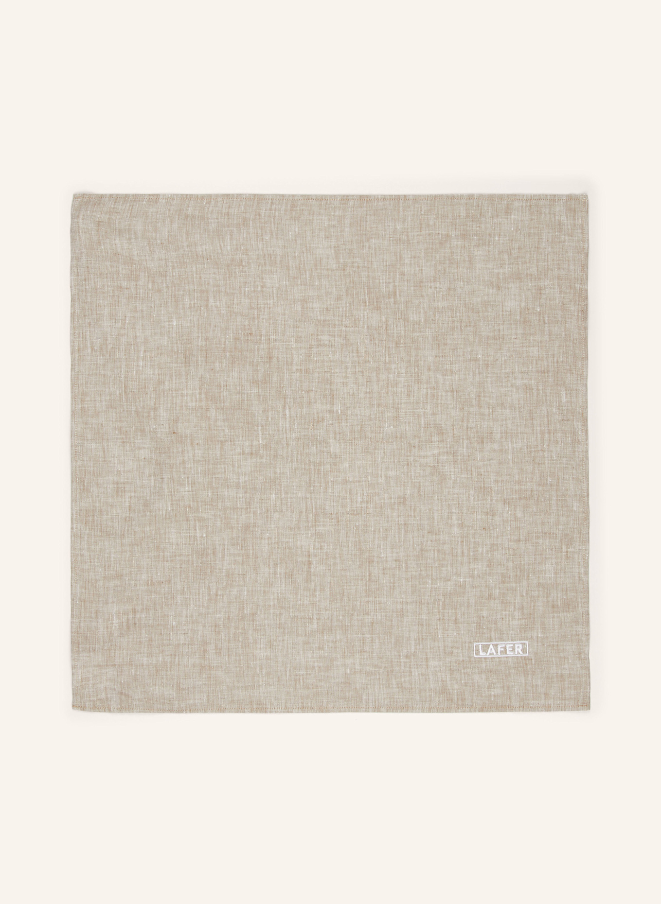 JOHANN LAFER EDITION 4er-Set Stoffservietten aus Leinen: HELLBRAUN